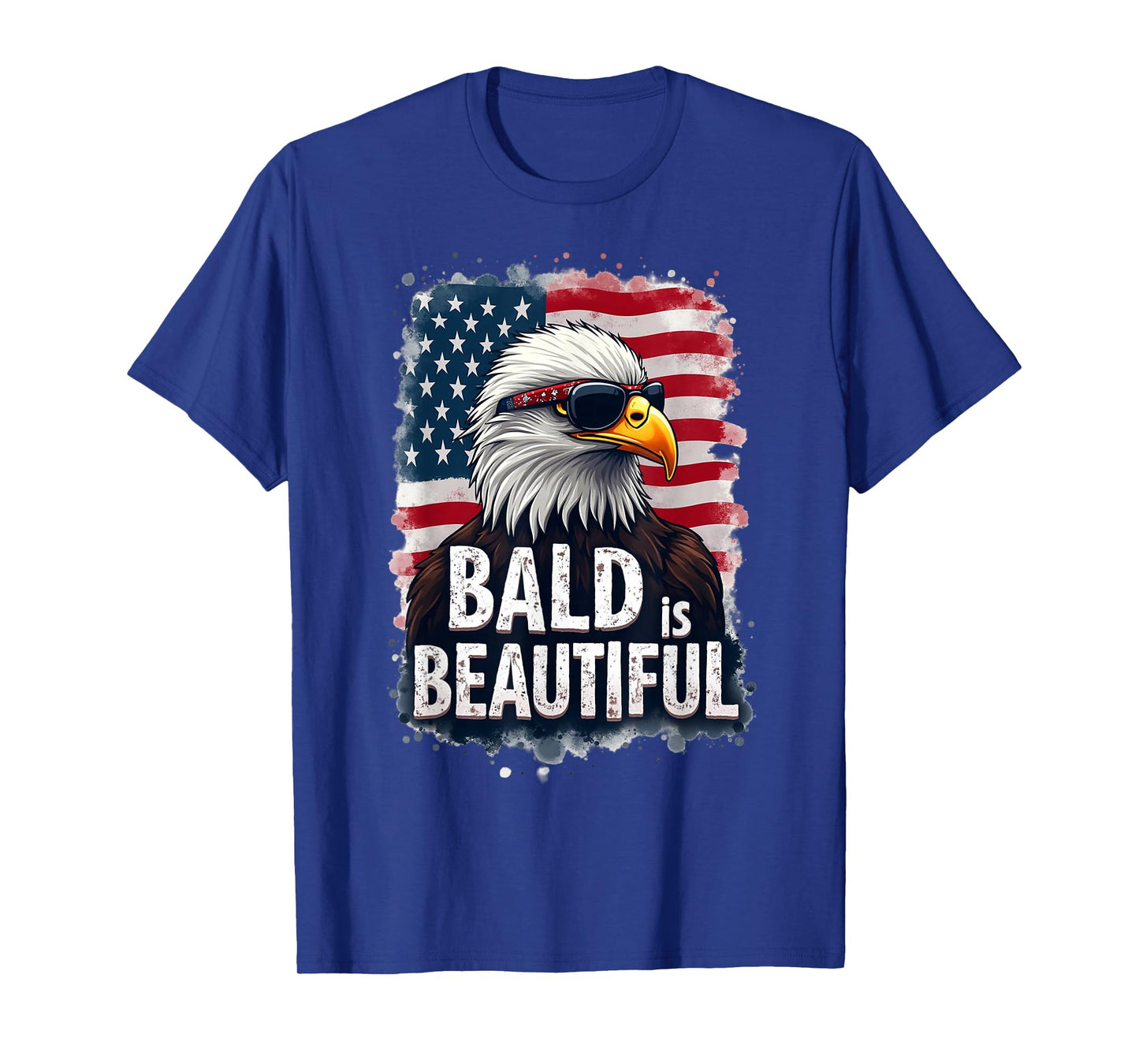 Bald Is Beautiful 4th of July Independence Day Bald Eagles T-Shirt