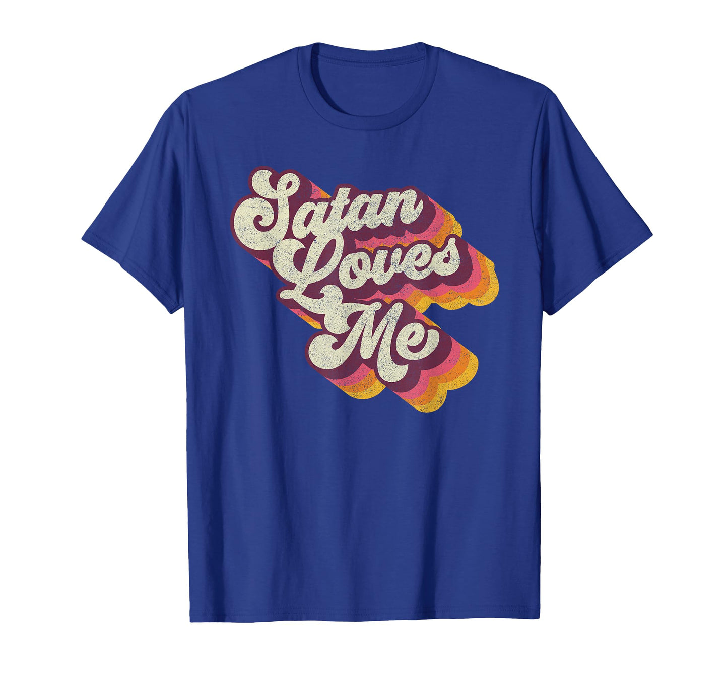 Satan Loves Me - Vintage 70s Satanic Evil Magic Lucifer 666 T-Shirt