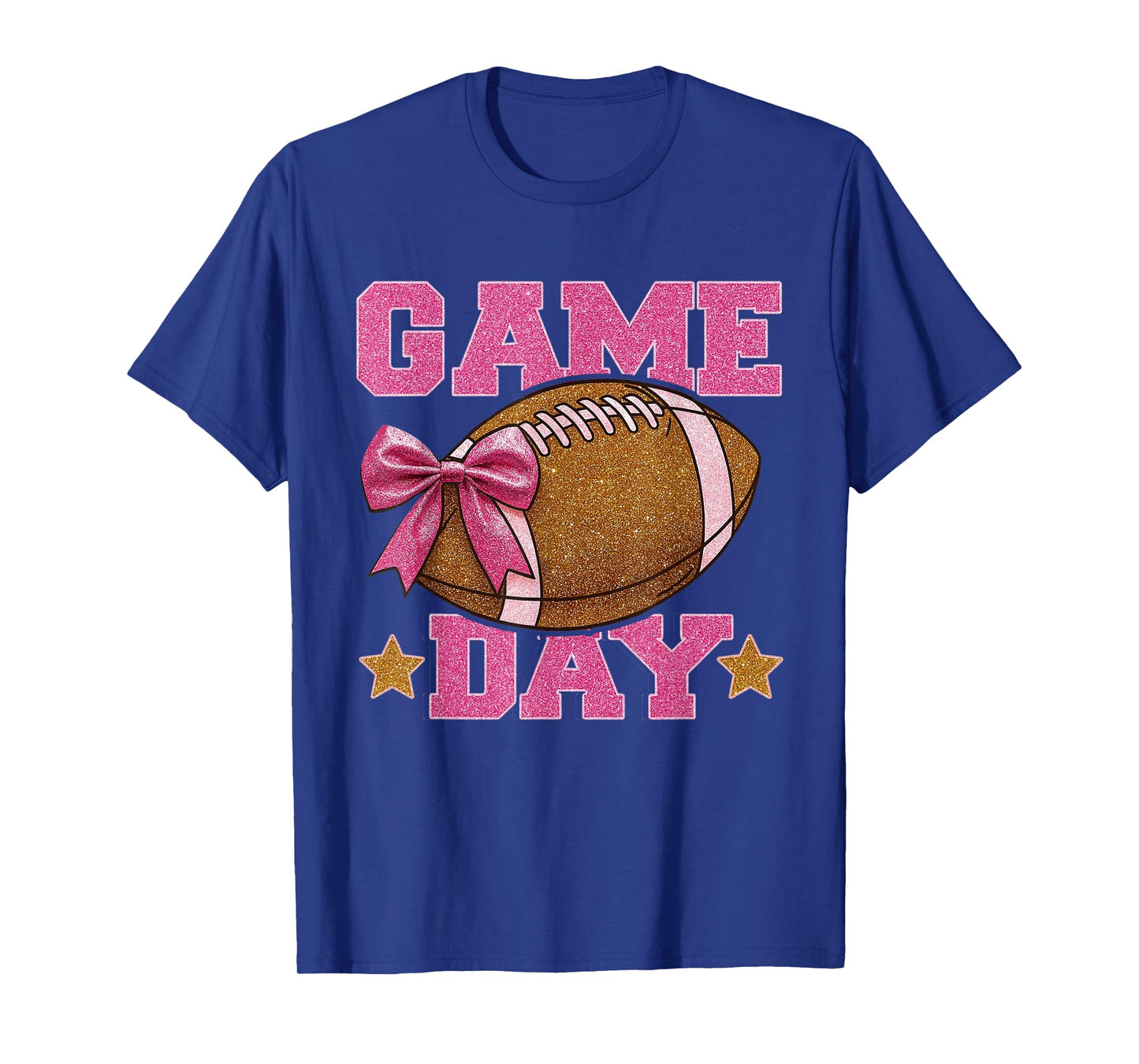 Game Day Football Season Football Mama Girl Pink Vibes T-Shirt