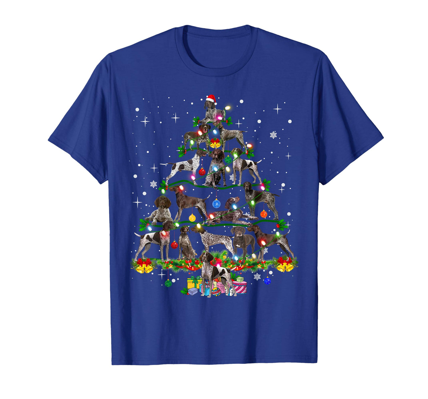 German Shorthaired Pointer Christmas Tree X-Mas Dog Dad Mom T-Shirt