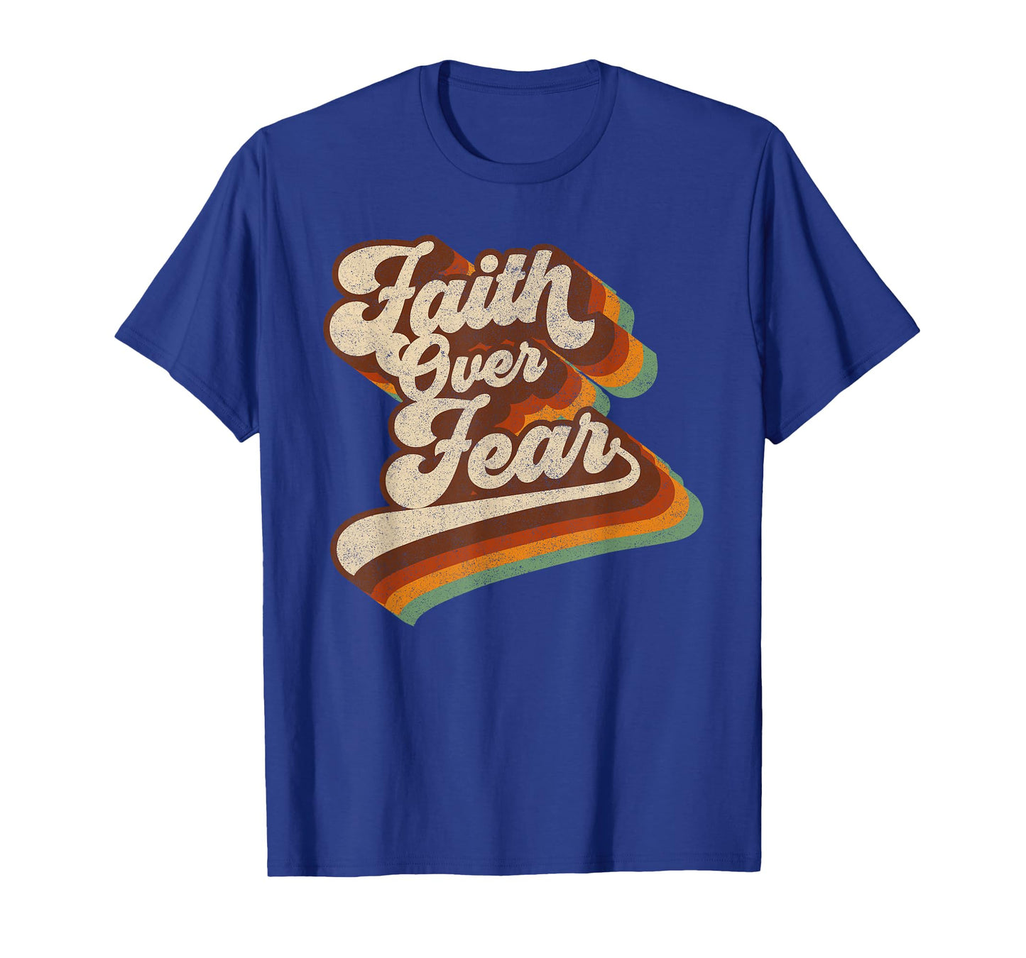 Faith Over Fear - 70s Vintage Christian Religious God Faith T-Shirt
