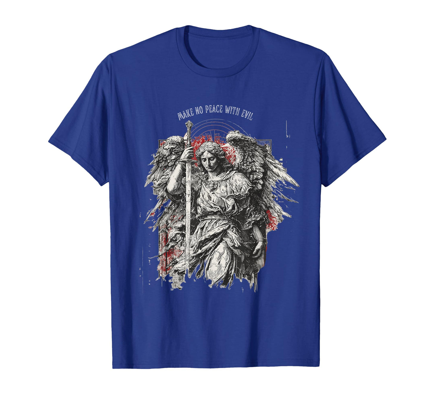 Archangel Michael Make no Peace with Evil | Gothic Christian T-Shirt