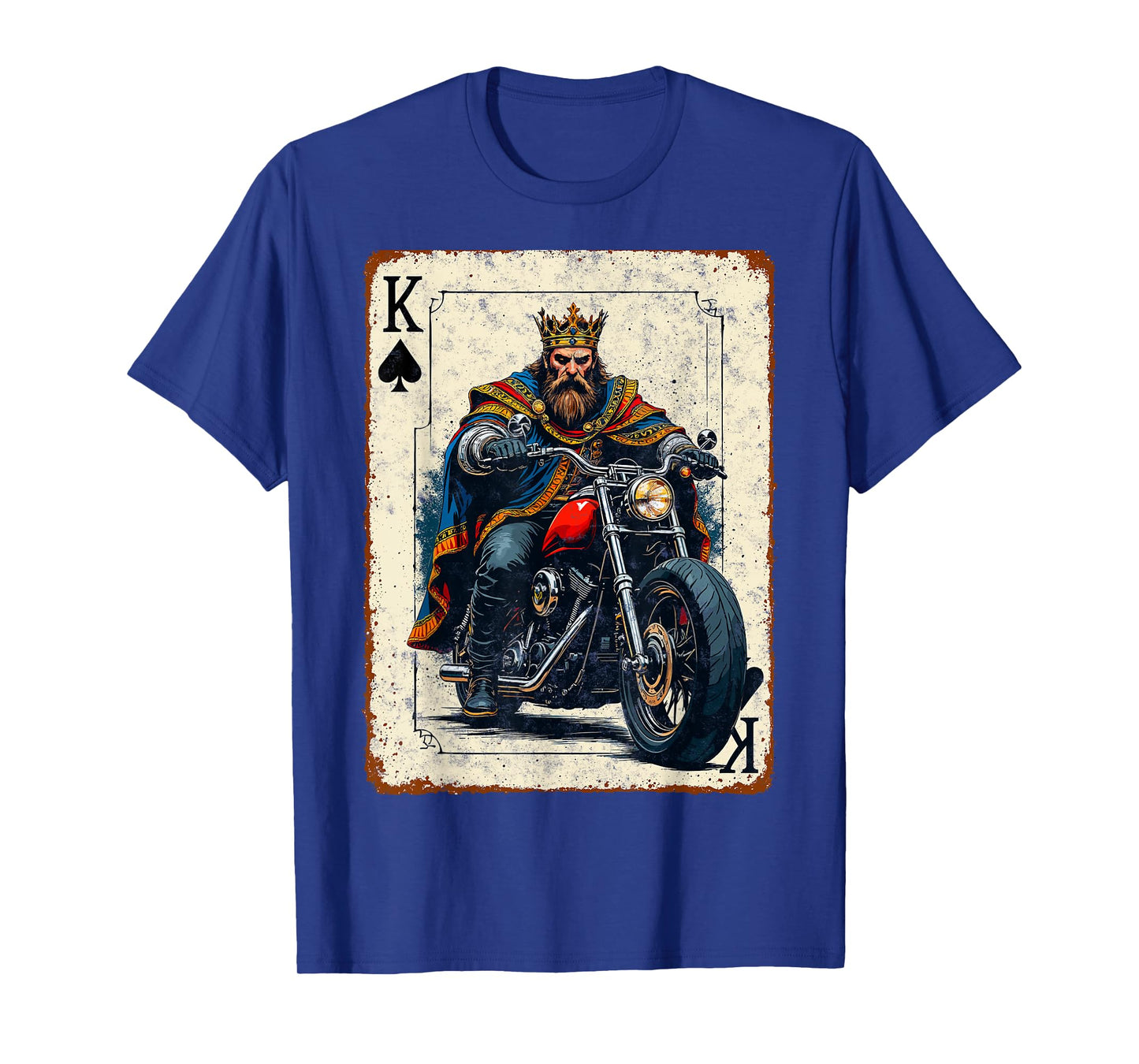 Playing Cards King Vintage Biker Motorcycling Riding Lover T-Shirt