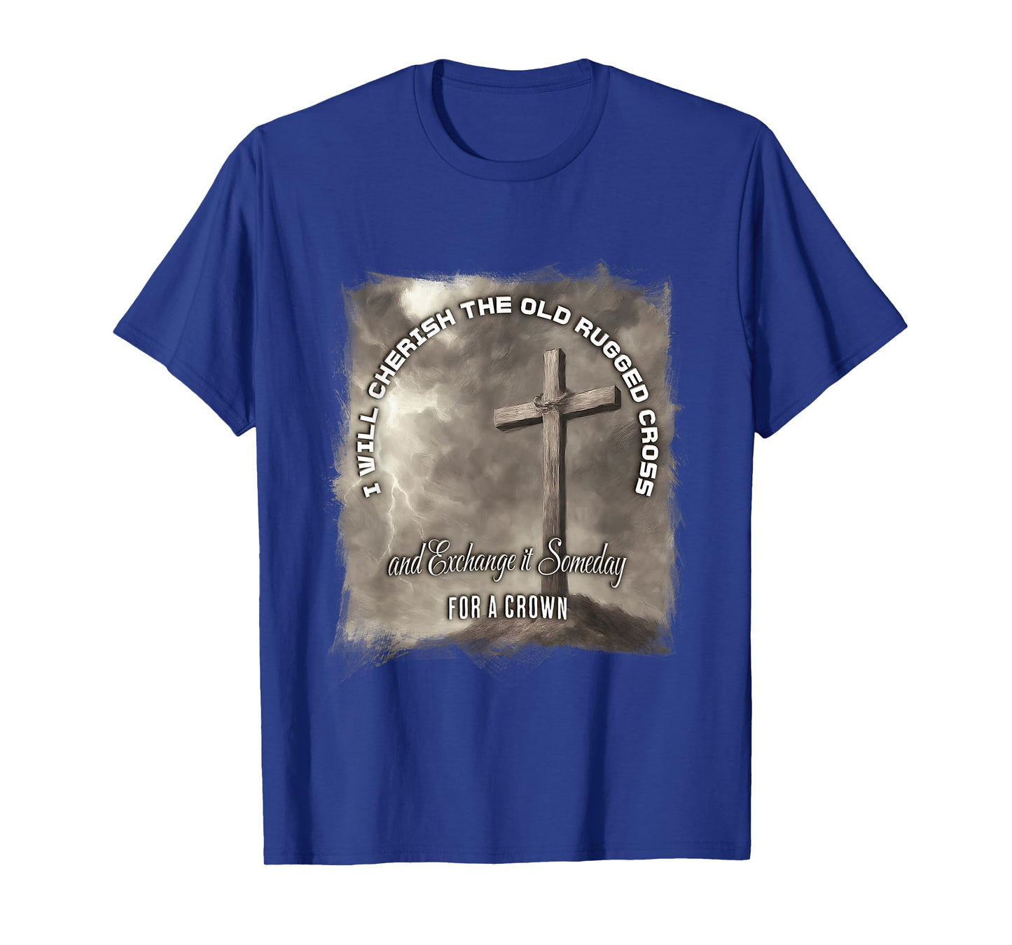 Christian Graphics, The Old Rugged Cross On A Hill T-Shirt