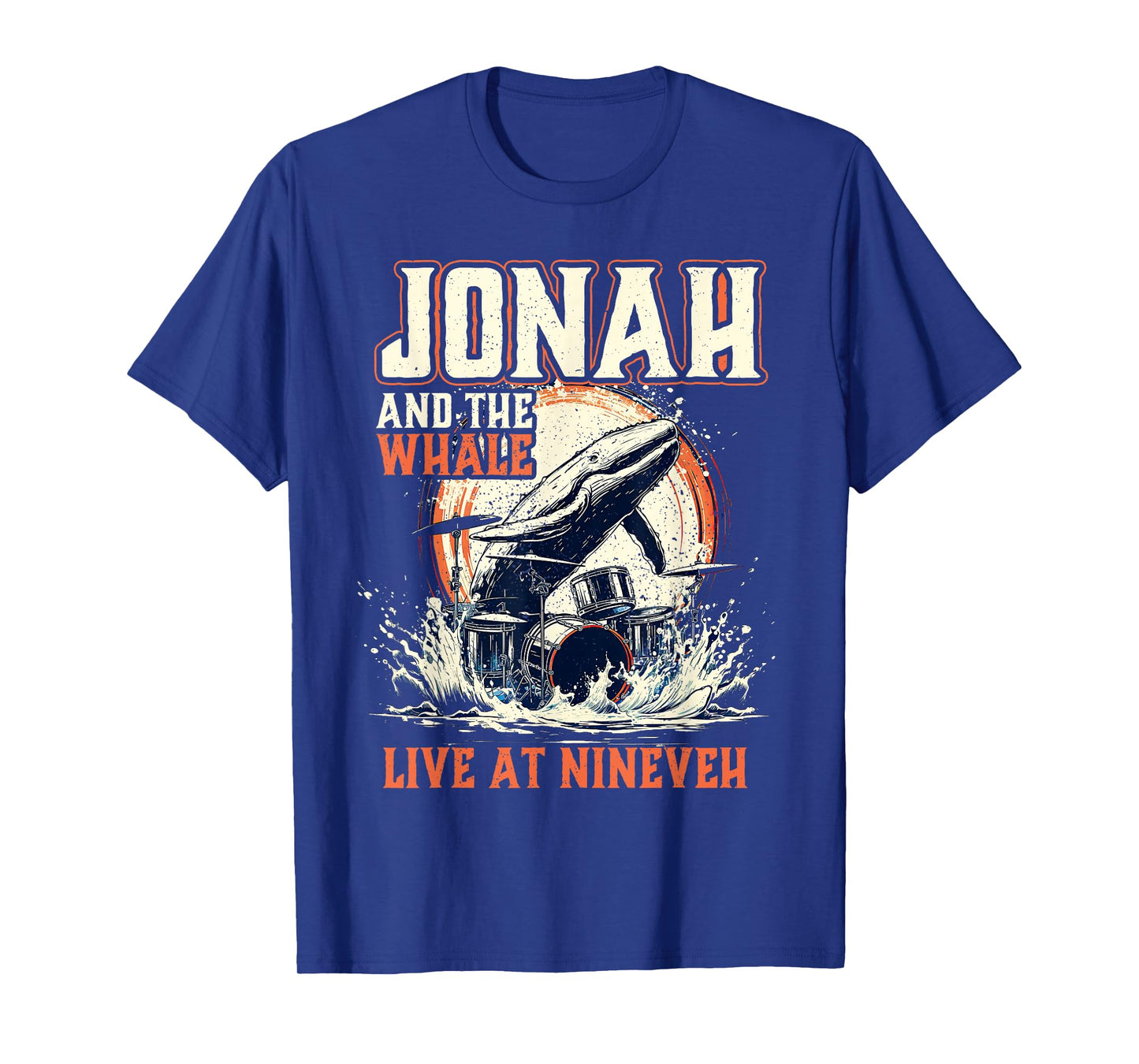 Christian Rock Shirt for Men Jonah and Whales Vintage Funny T-Shirt