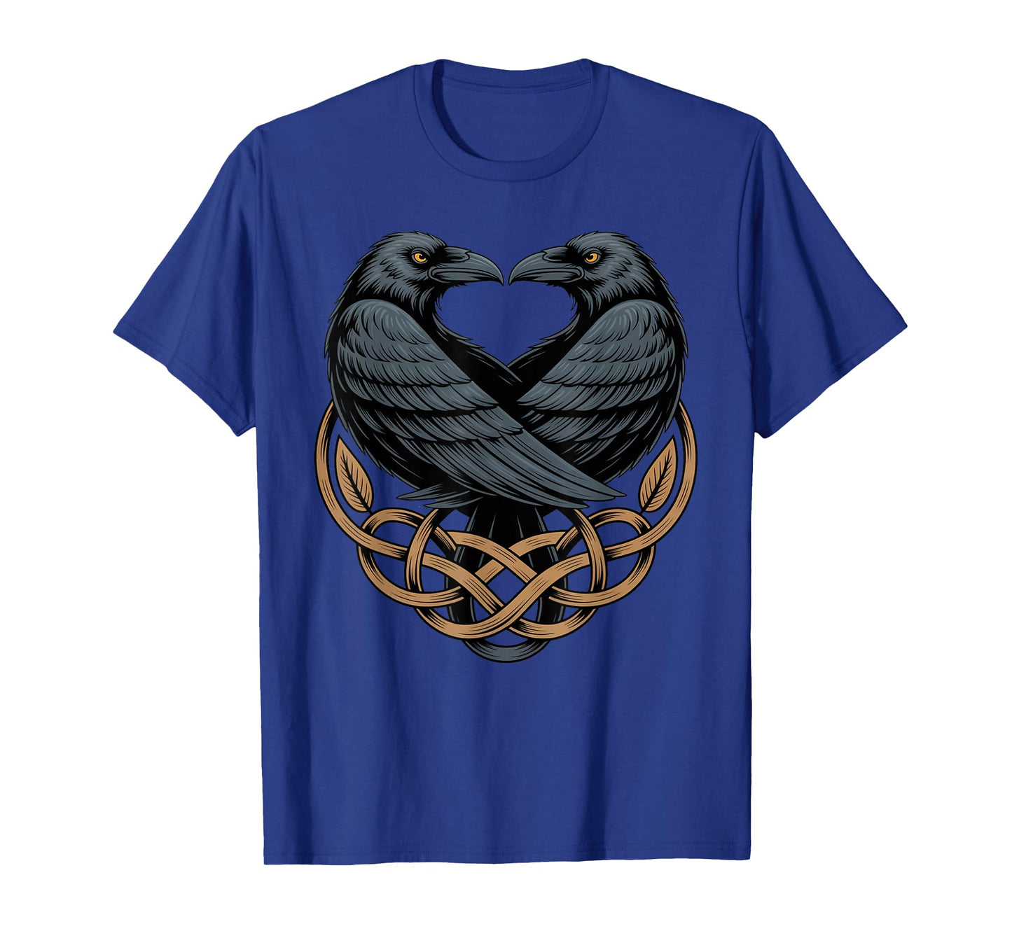 Classic Knotwork Odins Raven Valhalla Norse Viking Mythology T-Shirt