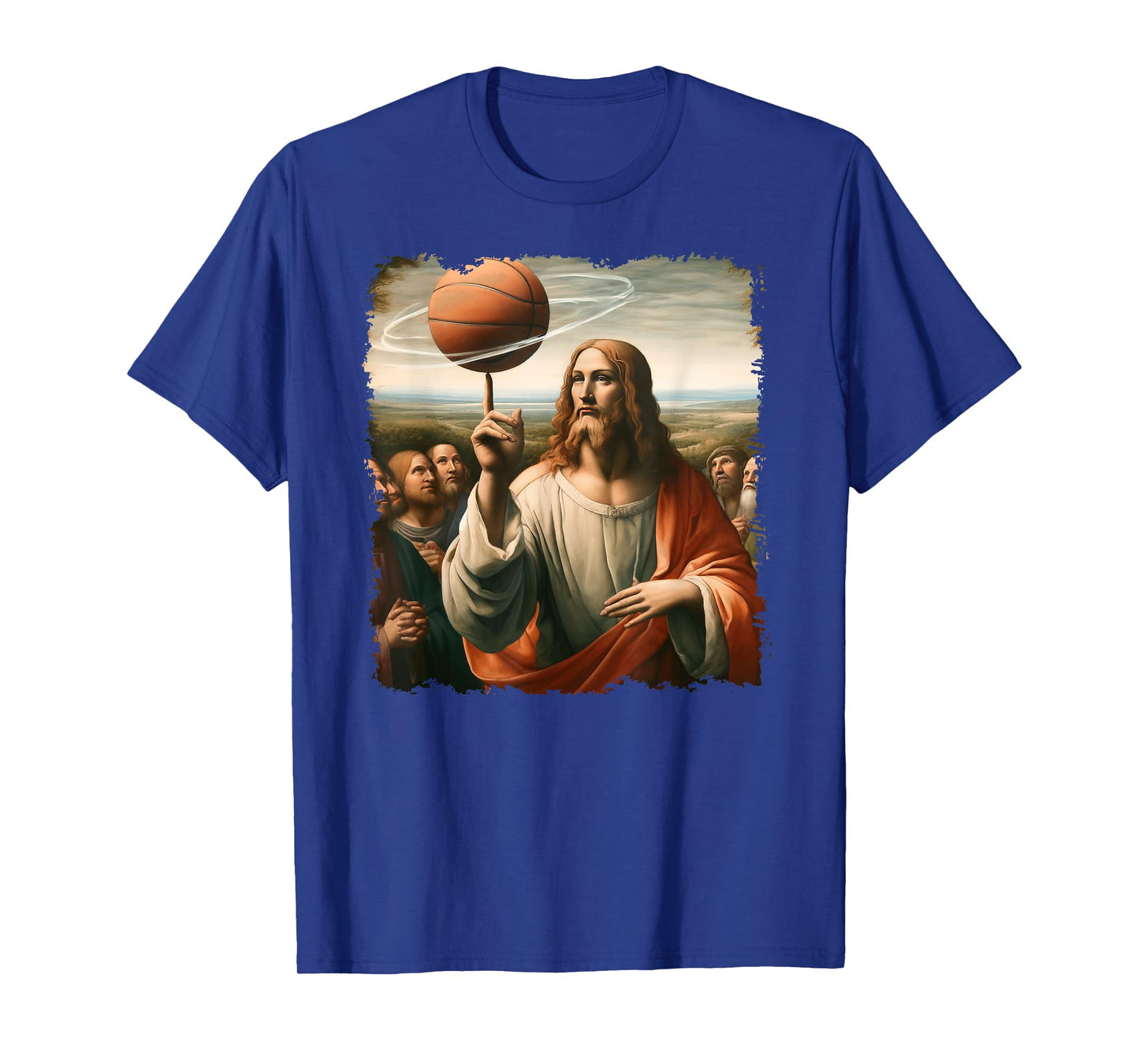 Jesus Spin A Basketball Painting, Christian Basketball T-Shirt