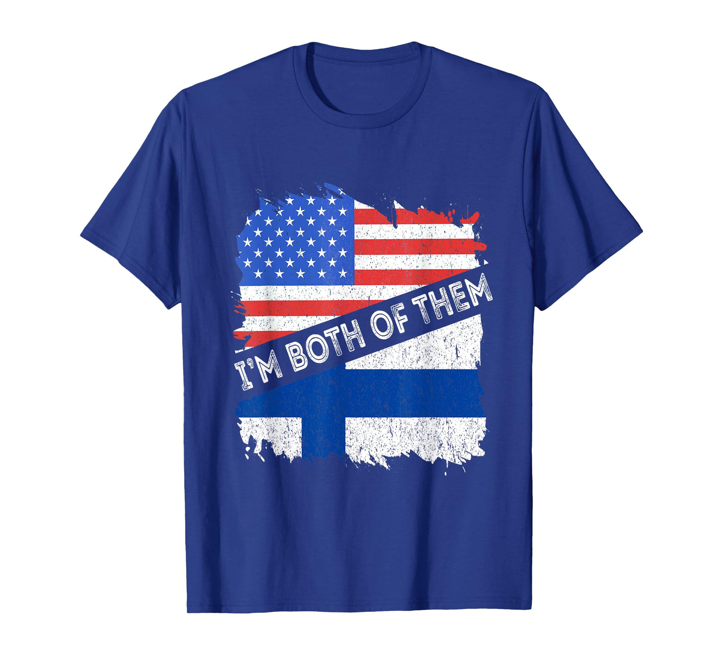 Finland Flag America I'm Both Of Them USA Finnish Roots T-Shirt