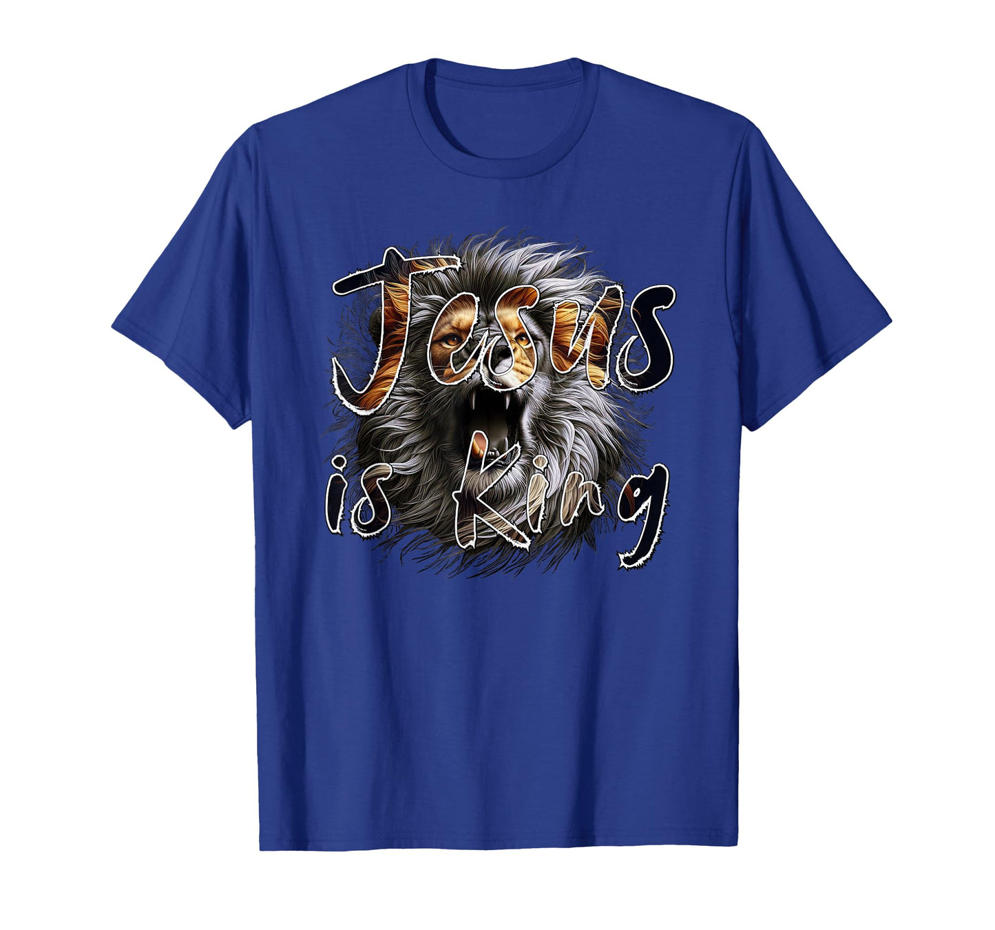 Jesus is King, The Lion of Judah Striking Christian Graphic T-Shirt