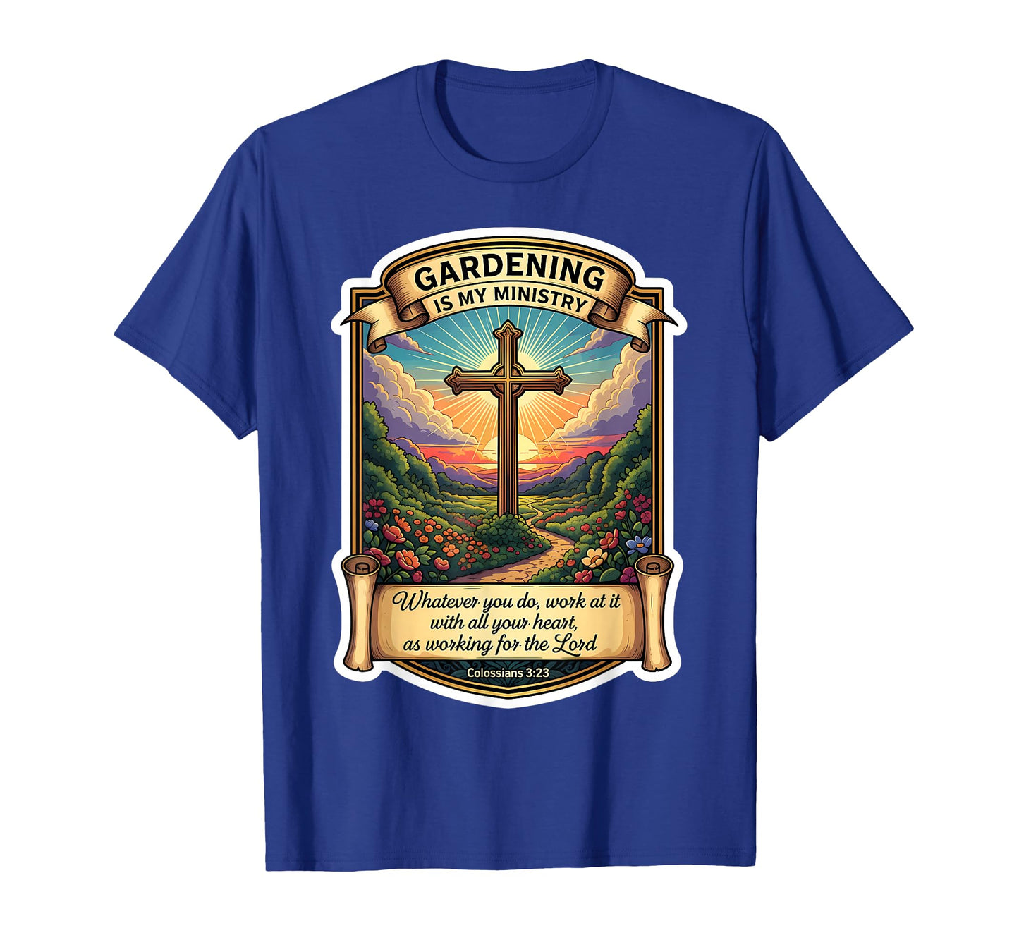 Christian Gardener Gardening is My Ministry God Jesus Christ T-Shirt