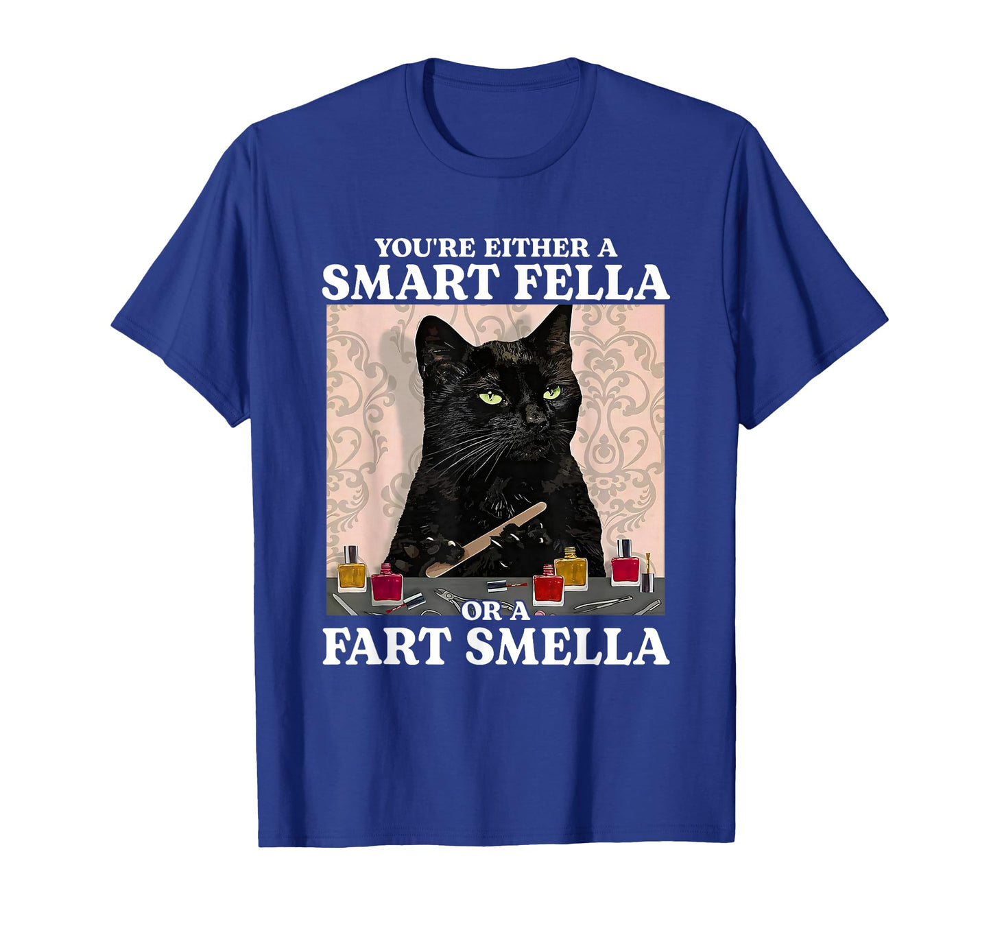 Funny You're Either A Smart Fella Or A Fart Smella Cat Meme T-Shirt