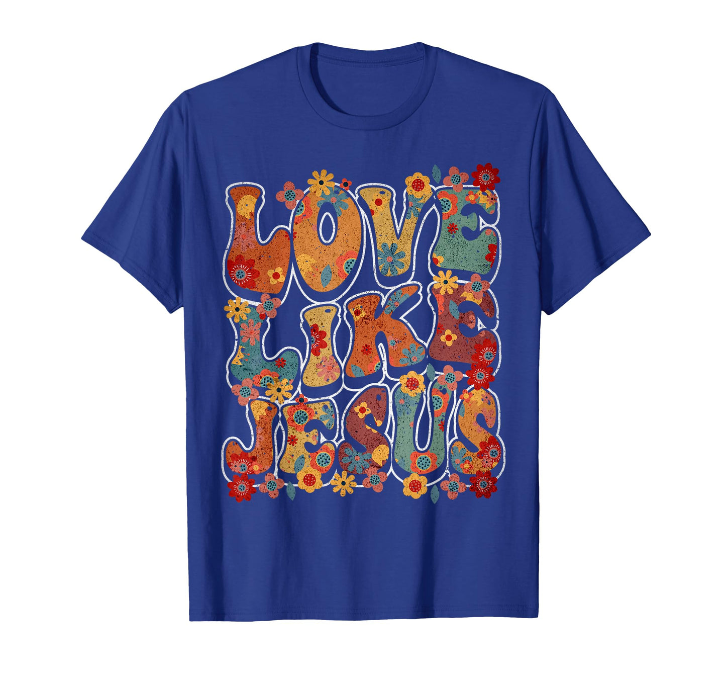 Love Like Jesus Vintage Flower Groovy Jesus T-Shirt