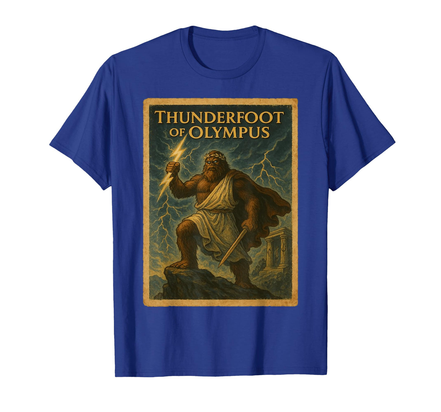 Sasquatch Zeus Shirt | Vintage God of Thunder T-Shirt