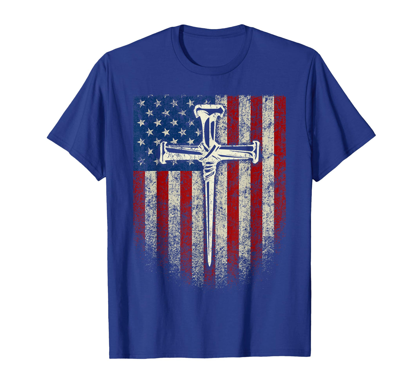 American US Flag Cross Christian Patriotic T-Shirt