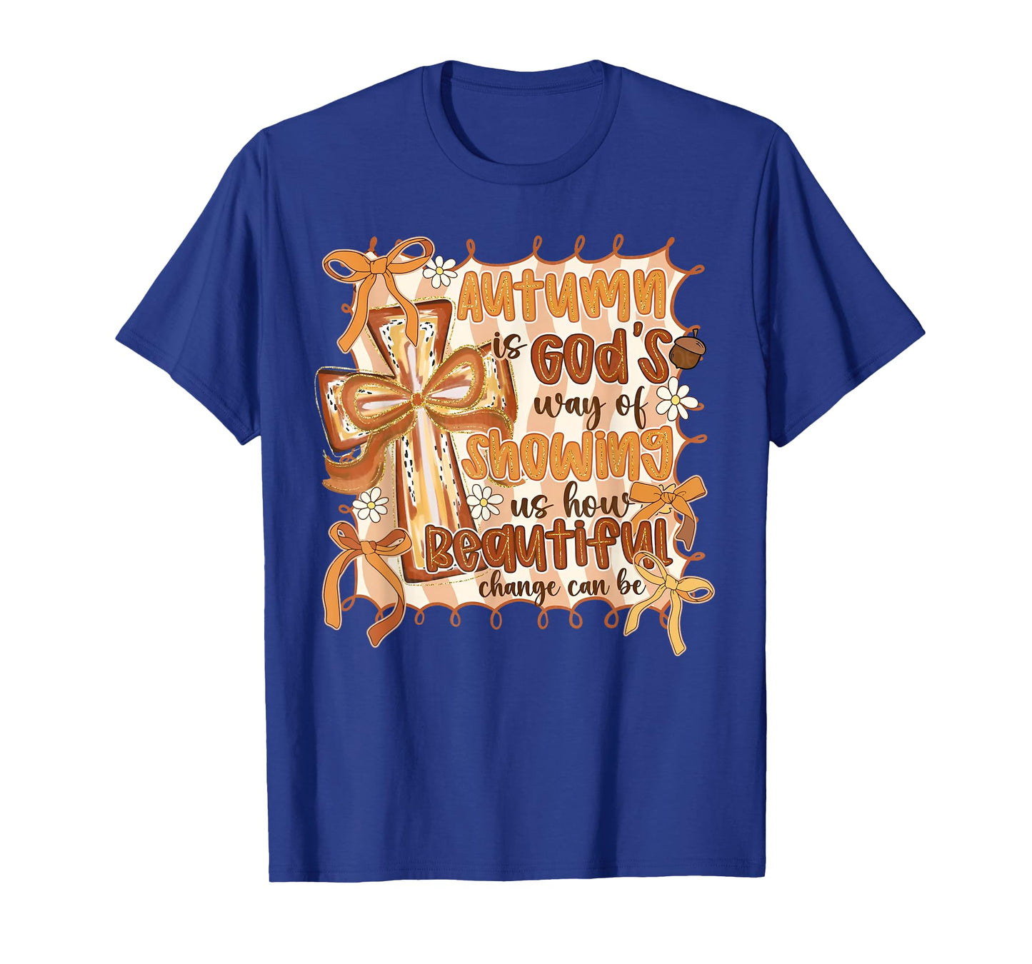 Preppy Autumn Is God's Way Floral Christian Fall T-Shirt