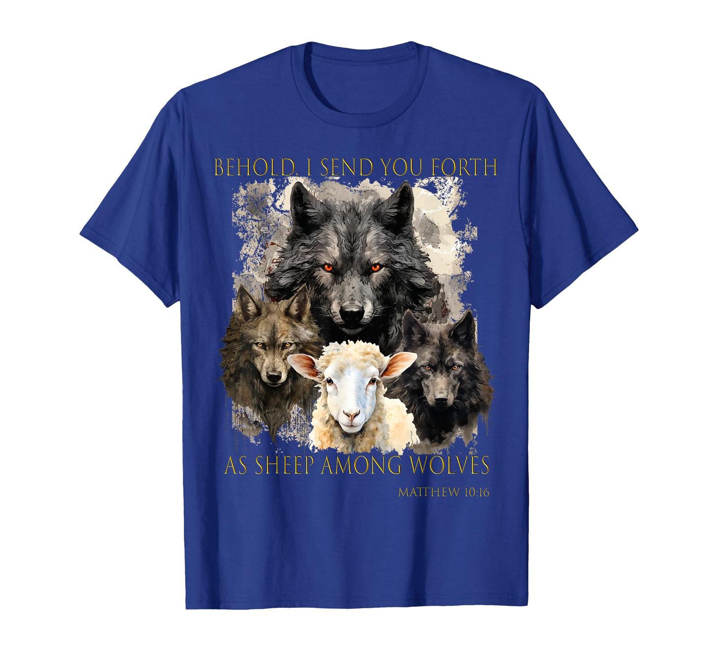 Christ Sheep among wolves John 3:16 Yeshua Religious Gospel T-Shirt