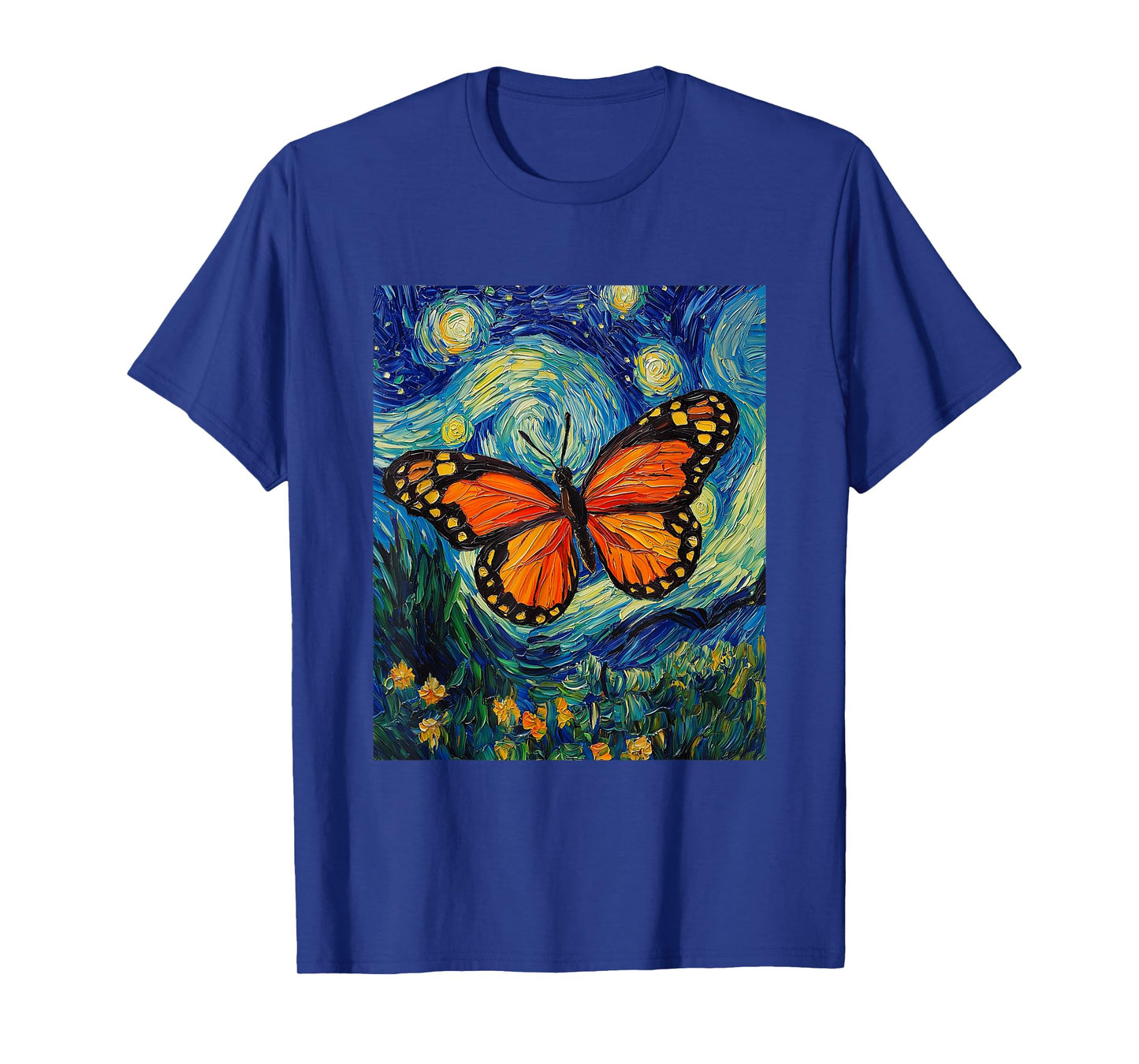 Cute Butterfly - Van Gogh Style - Starry Night T-Shirt