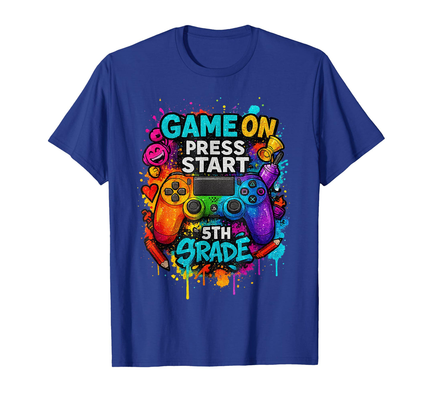 Game On 5th Grade Gamer Boys Kids Back To School First Day T-Shirt