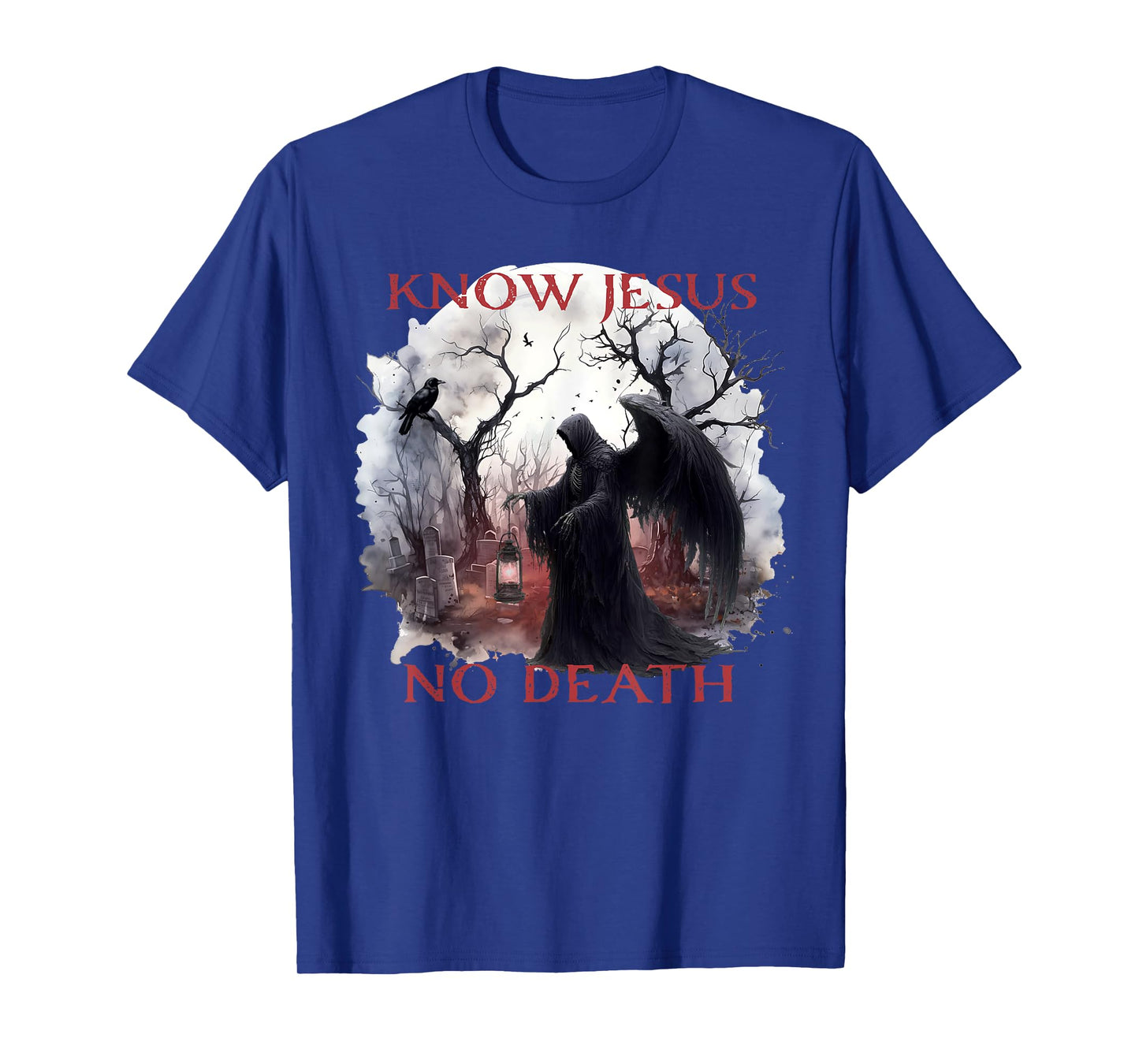 Christian Halloween Know Jesus No Death, Angel Of Death T-Shirt