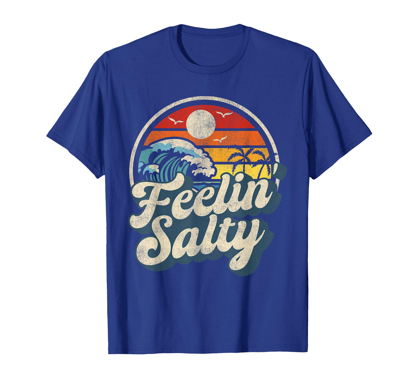 Feelin' Salty Summer Beach Vintage Wave T-Shirt
