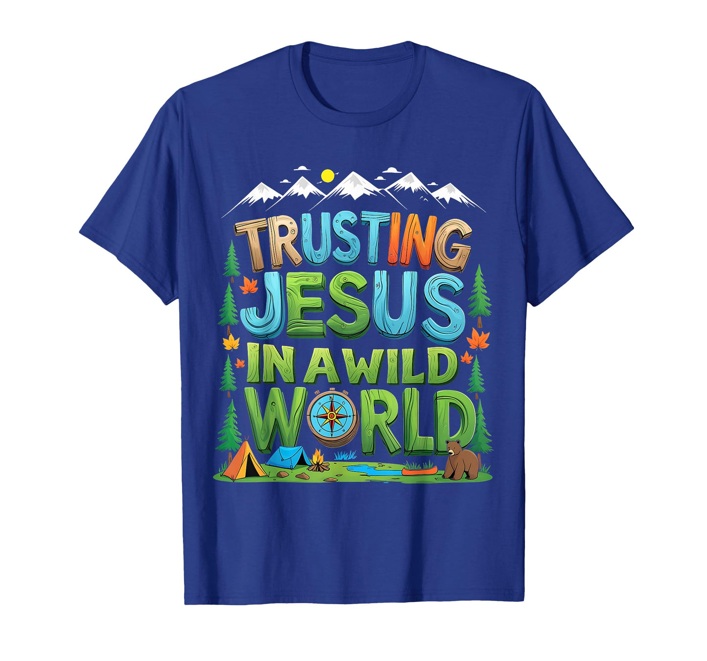 Christian Summer True North VBS 2025 Trusting Jesus Camp T-Shirt