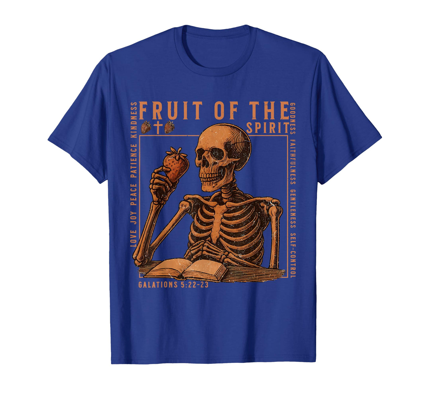Fruit of The Spirit Christian Bible Verse Skeleton Halloween T-Shirt