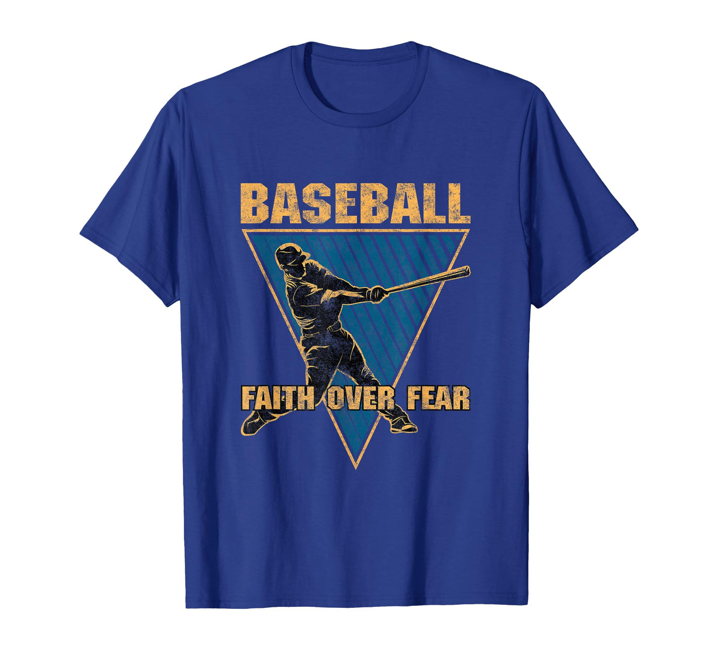 Baseball Faith Over Fear Player Coach Fan Sport Game Day T-Shirt