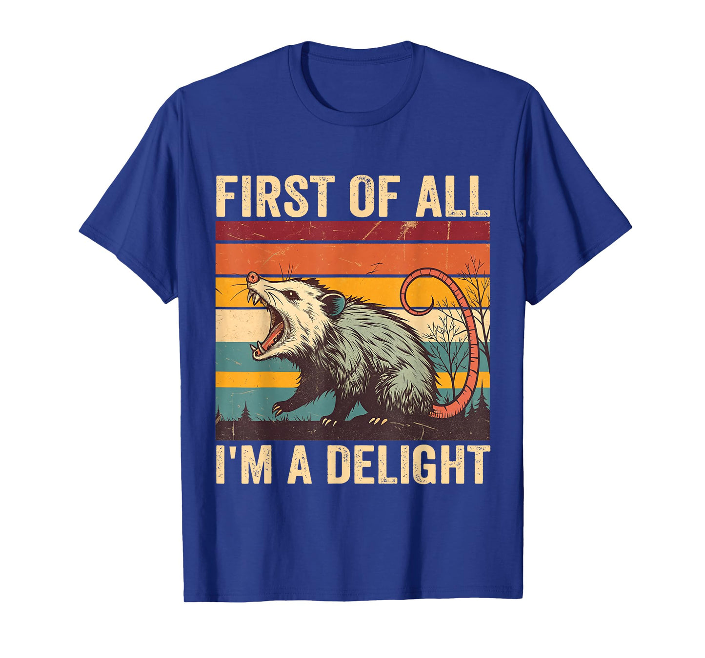 First Of All I'm A Delight Angry Possum Opossum Sarcastic T-Shirt