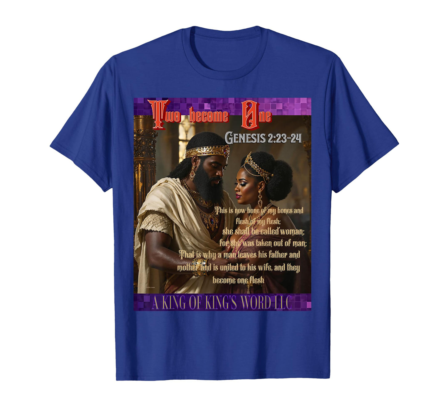 Two Become One Genesis 2:23-24 T-Shirt