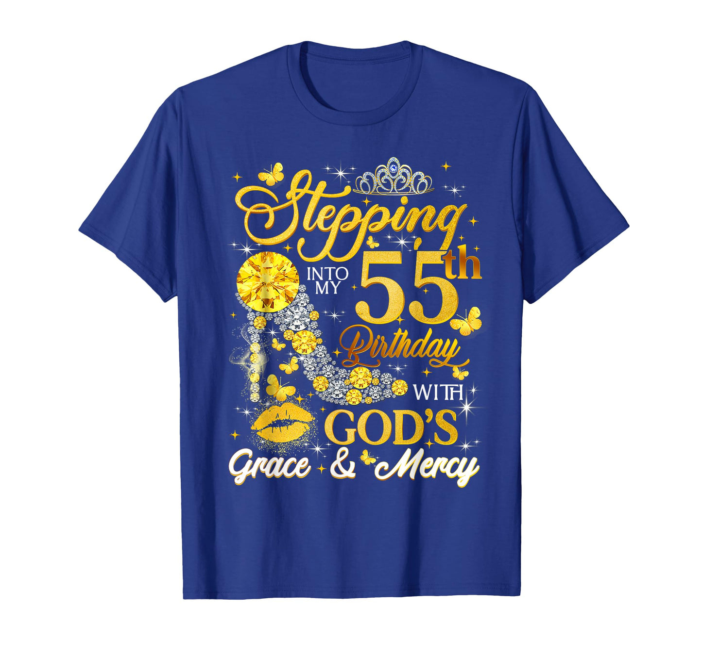 Stepping Into My 55th Birthday Shirt Women 55 Year Old Bday T-Shirt