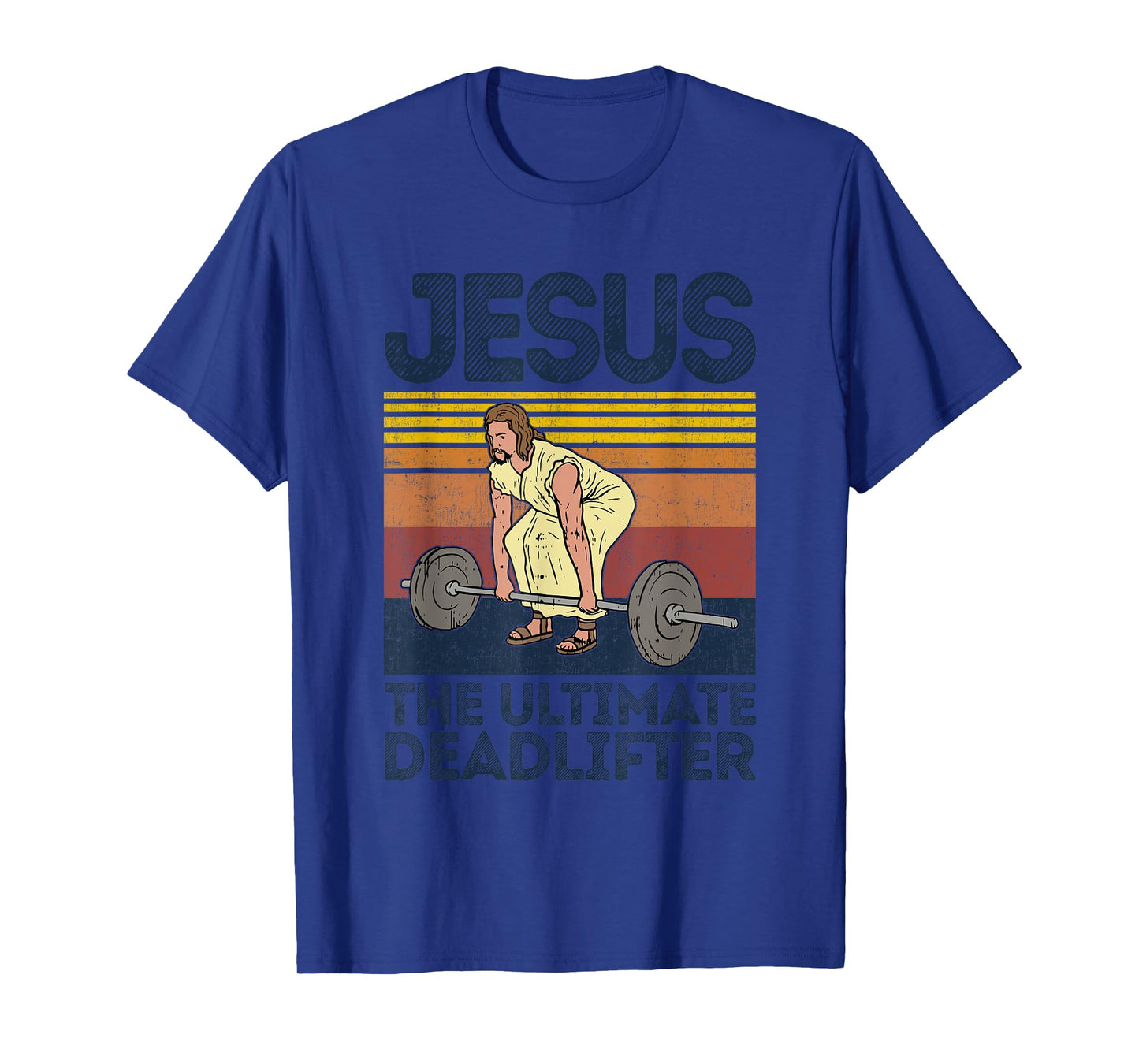 Vintage Jesus The Ultimate Deadlifter Funny Christian Gym T-Shirt