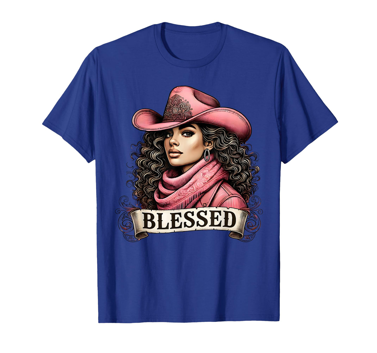 Blessed Black Cowgirl Christian Black Cowgirl Western Texas T-Shirt