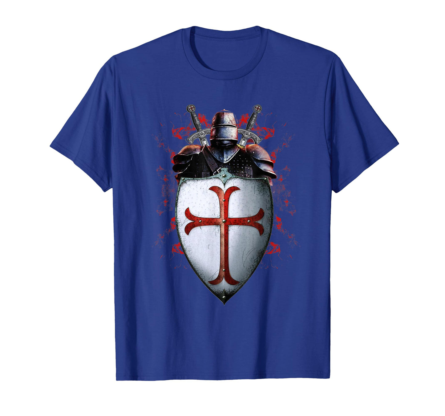 Knights Templar Flag Helmet Cross Sword Gift T-Shirt