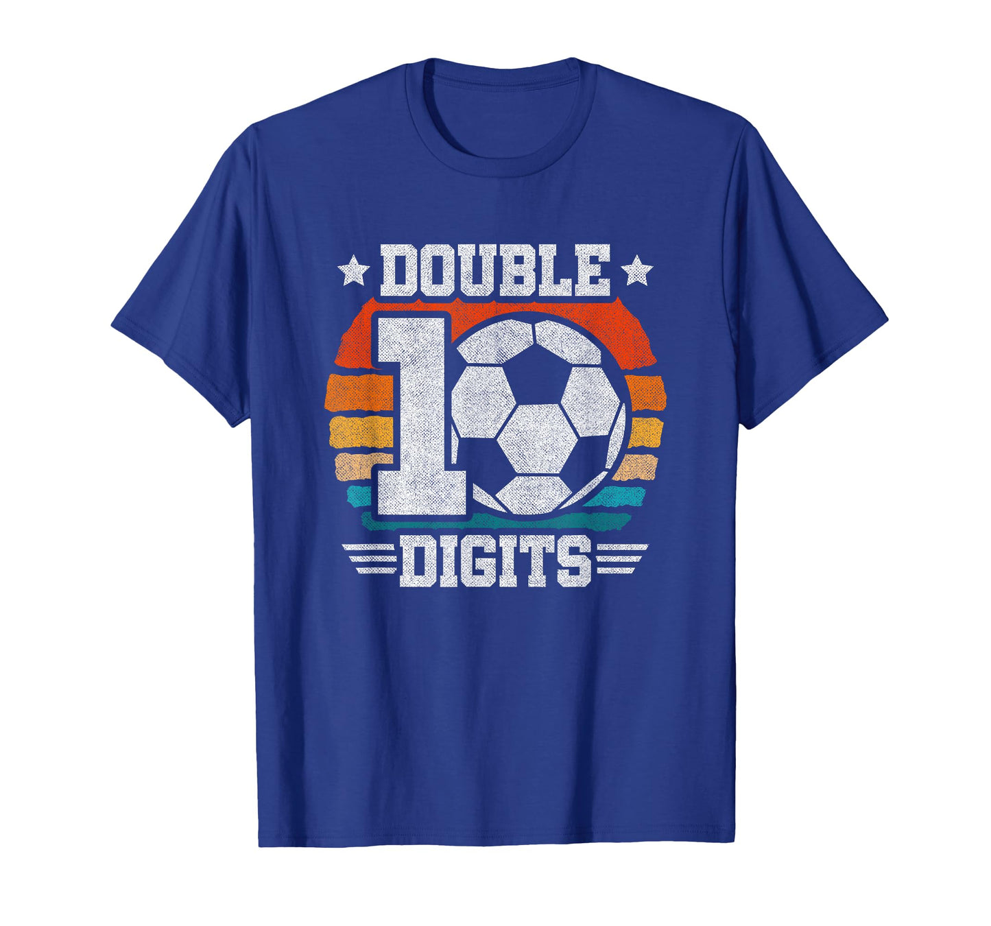 10th Birthday Double Digits - Soccer 10 Year Old Birthday T-Shirt