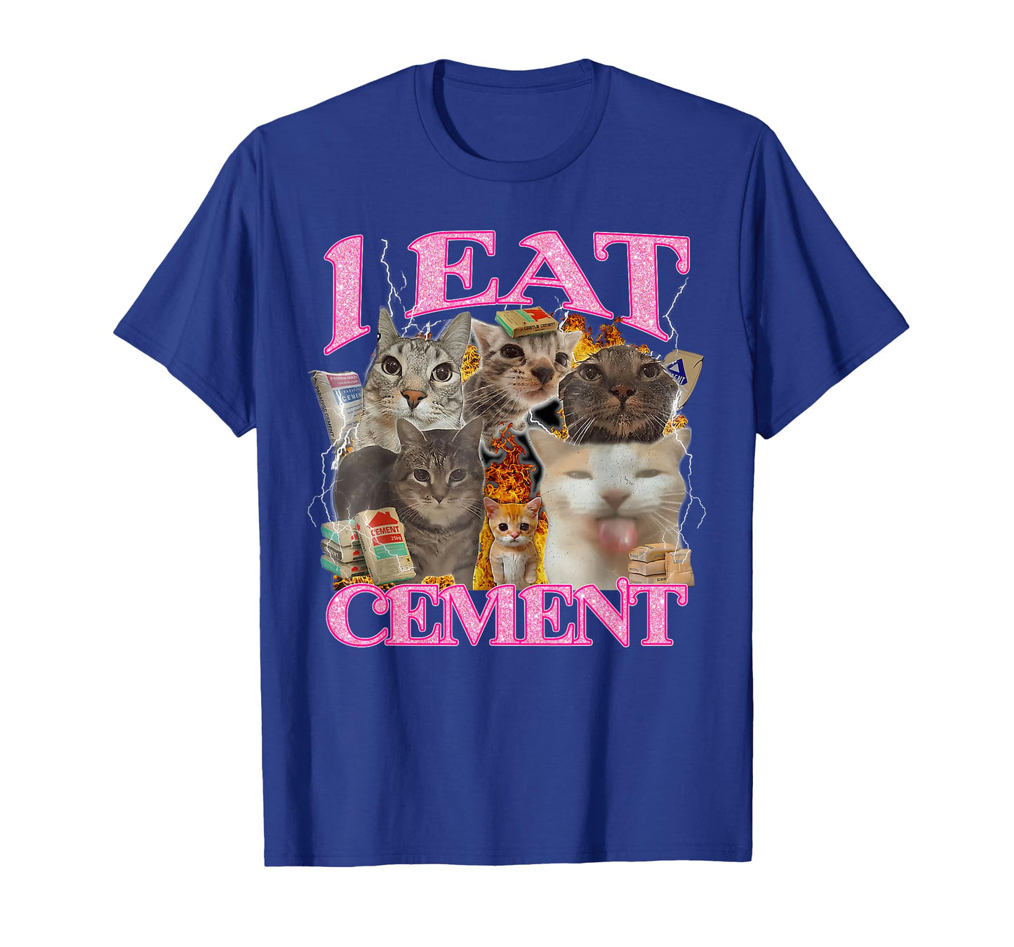 Funny Cat Meme I Eat Cement Japanese Quote Animal T-Shirt