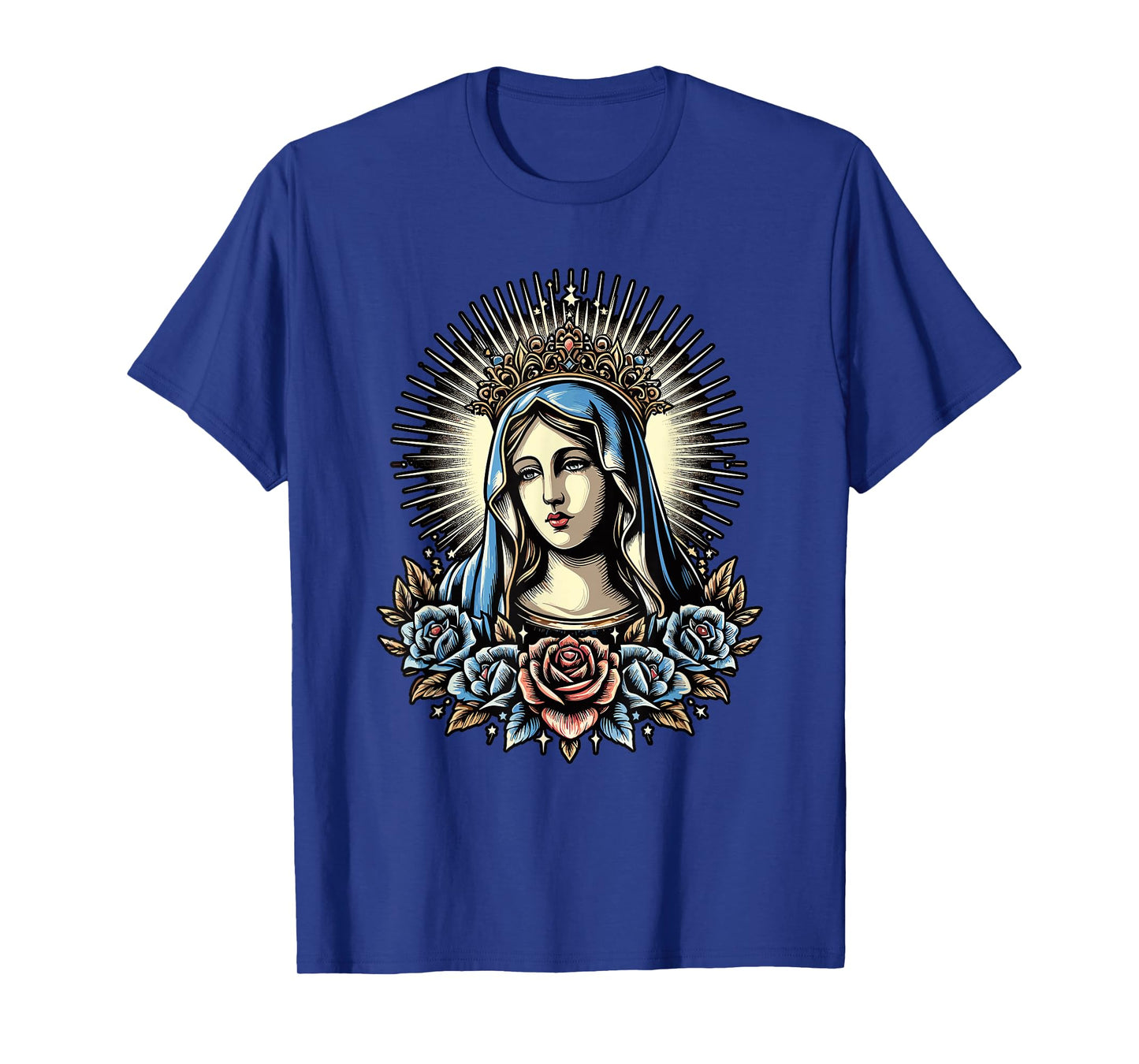 Virgin Mary Religious Art Spiritual Devotion T-Shirt