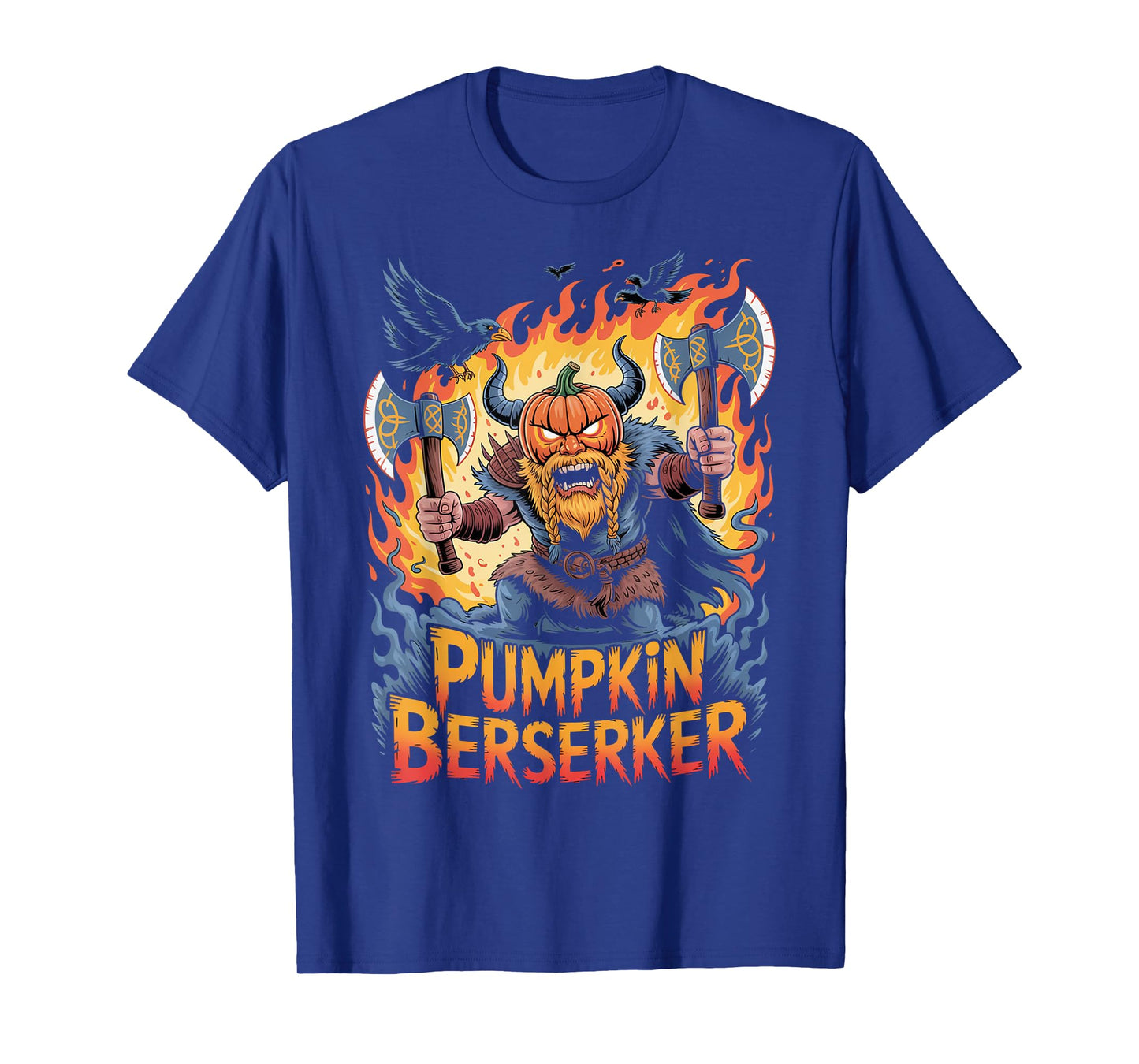 Viking Halloween Pumpkin Berserker T-Shirt
