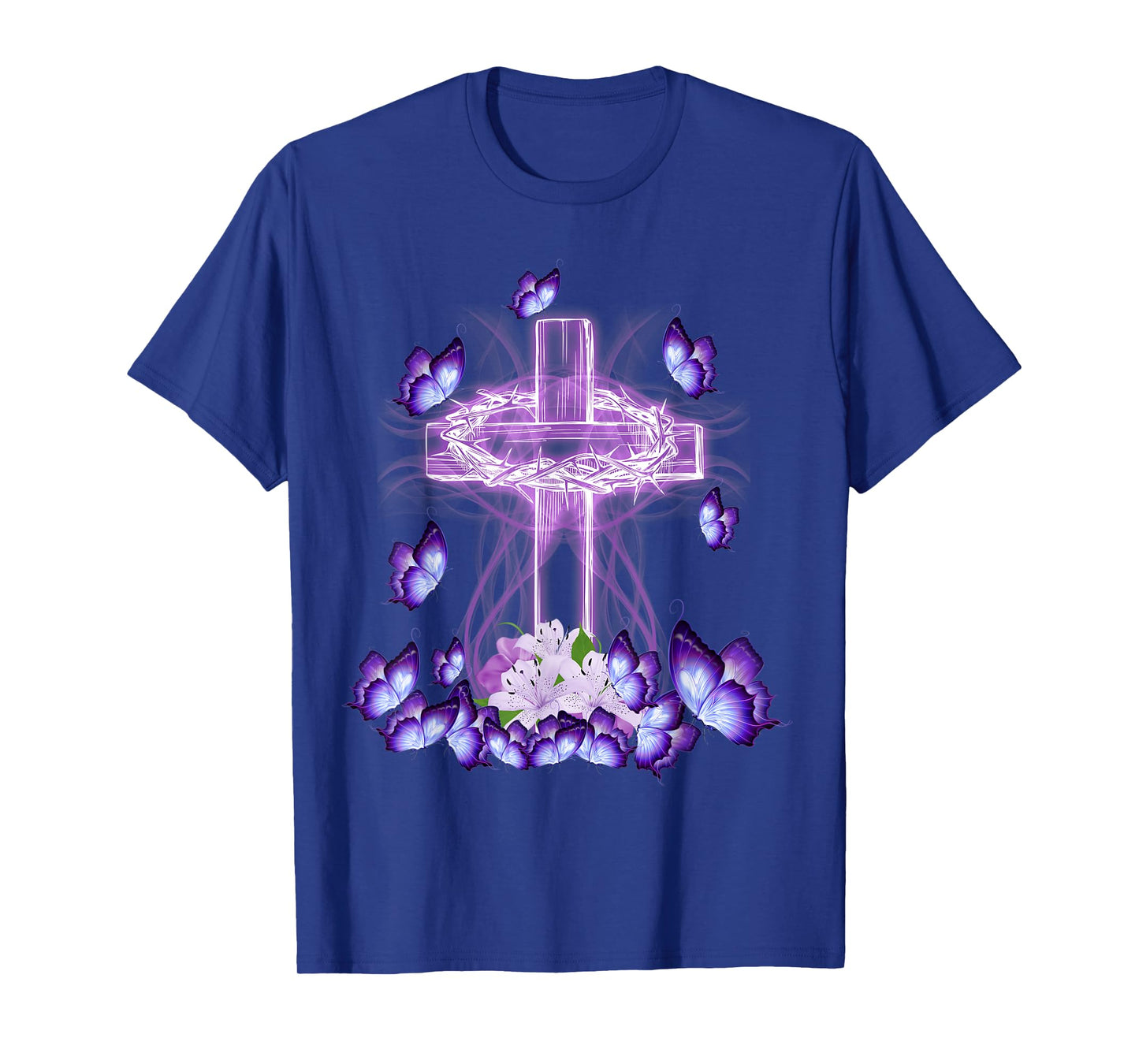 Beautiful Cross And Butterflies Tshirt for Jesus Lovers T-Shirt