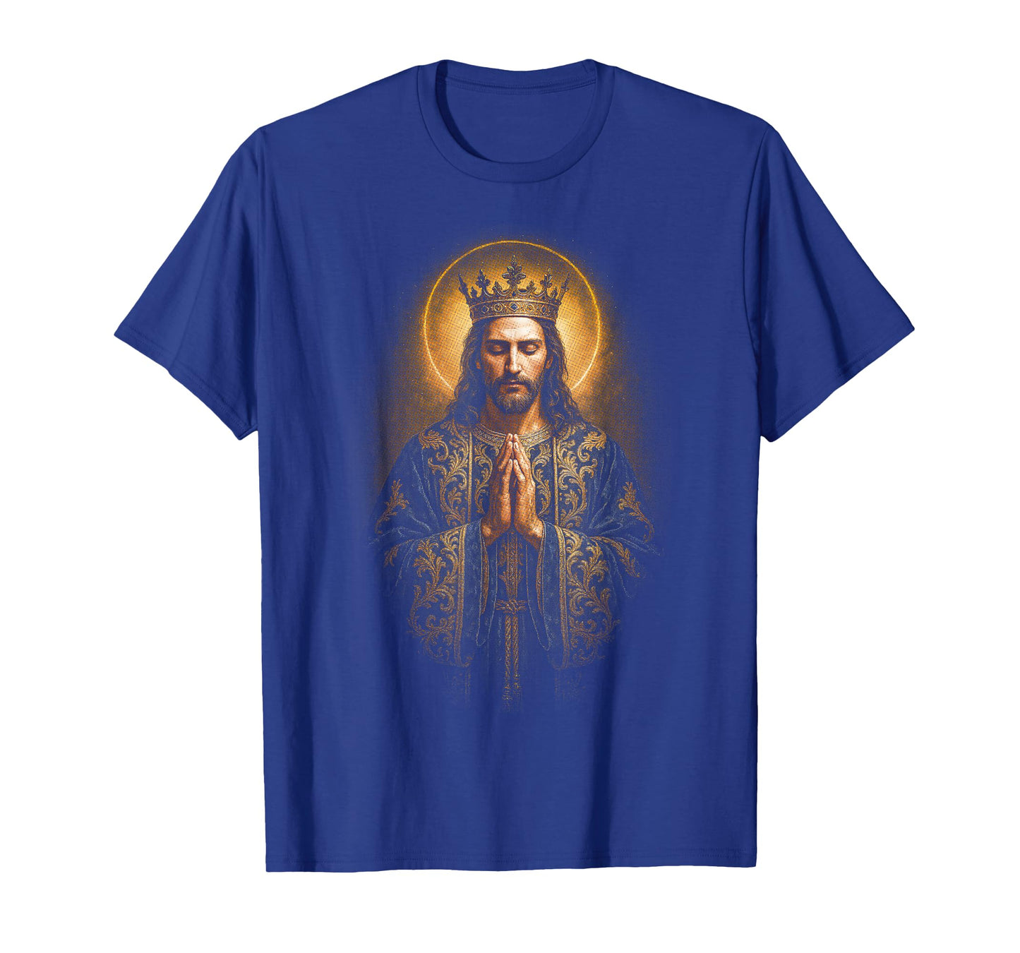 Jesus With Saint Crown Christian God Faith Bible T-Shirt