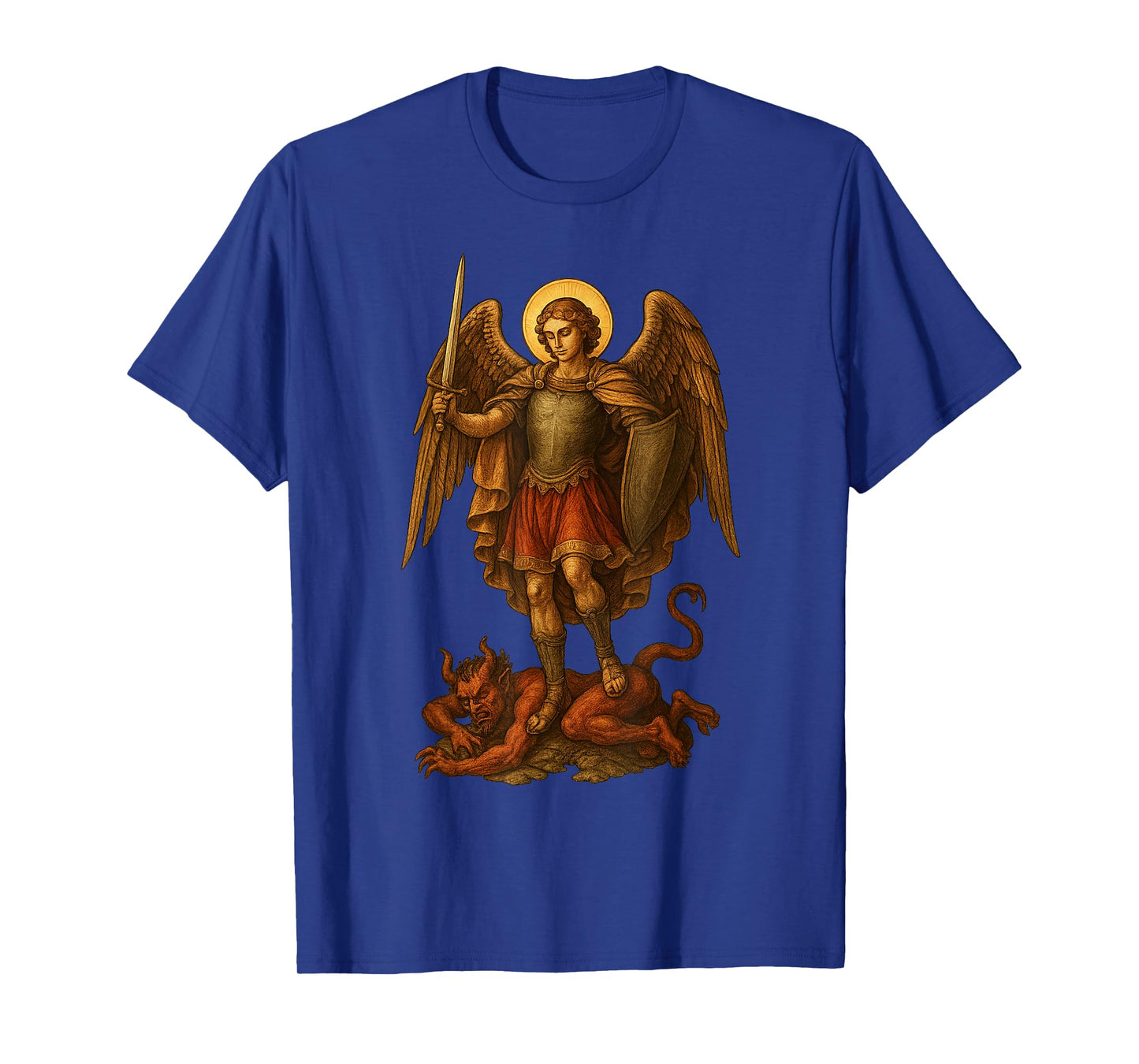 Archangel Michael defeats the devil - St. Michael T-Shirt