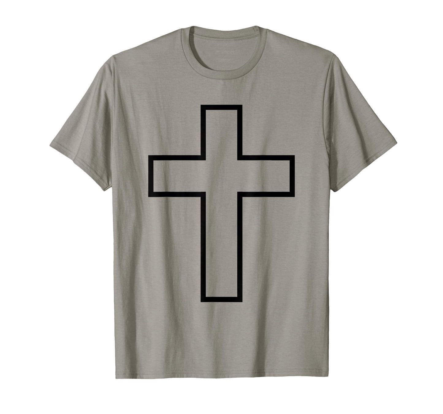 Black Cross Symbol Silhouette Outfit Sacred God Design Cross T-Shirt