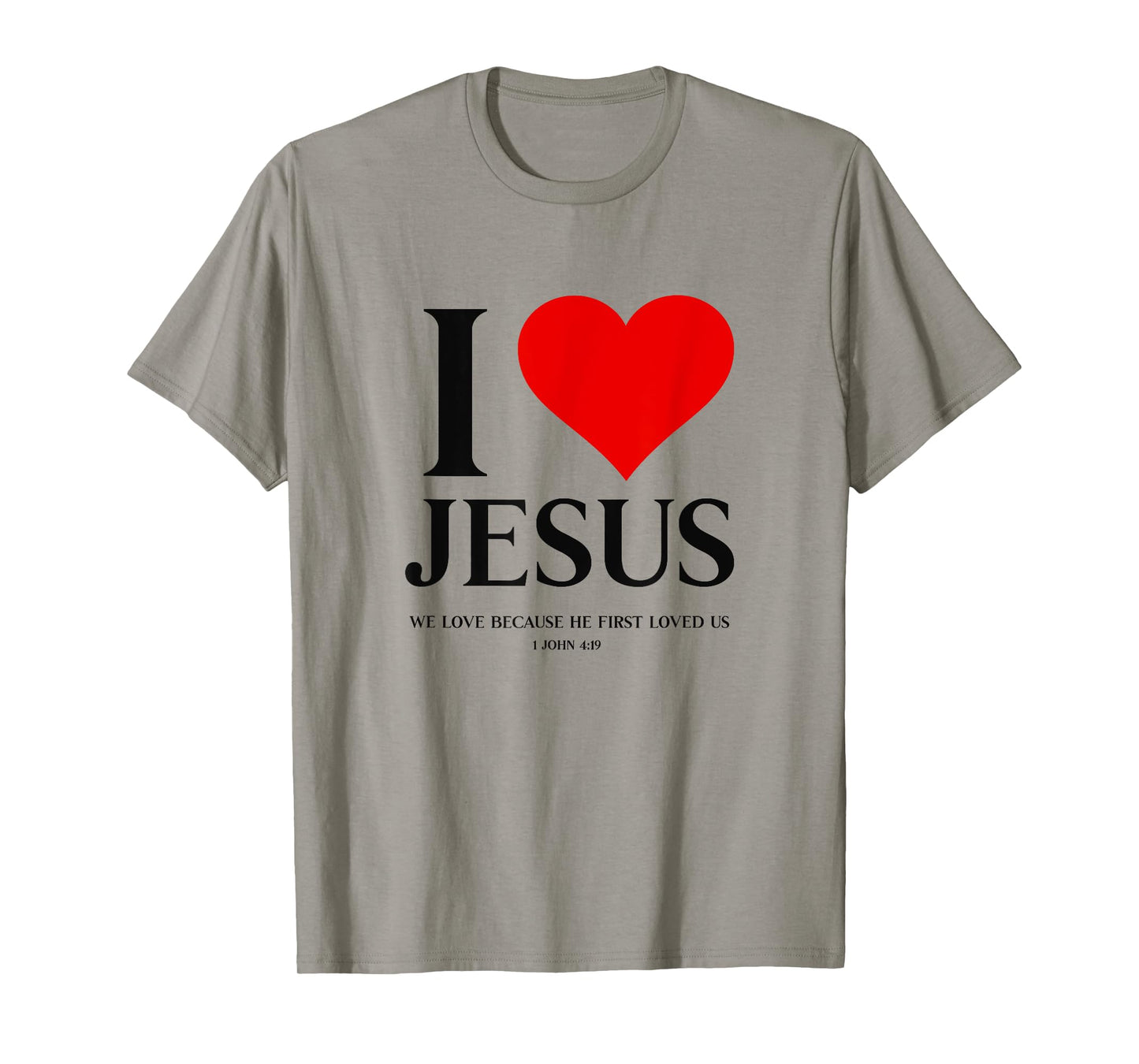 I Love Jesus Christian Faith Bible Verse God Religious Heart T-Shirt