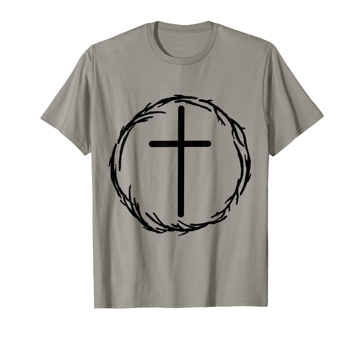 Cross and Crown of Thorns Christian Faith Bible Jesus Christ T-Shirt