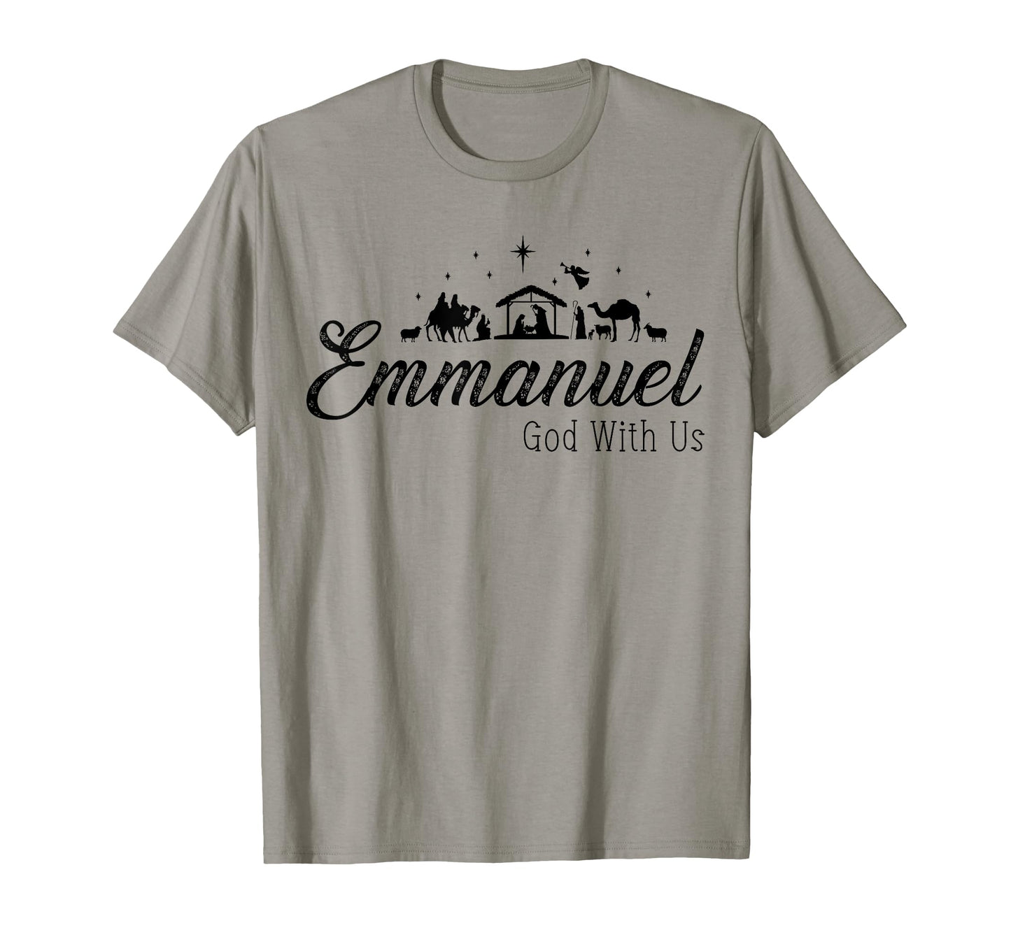 Emmanuel God With Us Nativity Scenes Christmas Christian T-Shirt