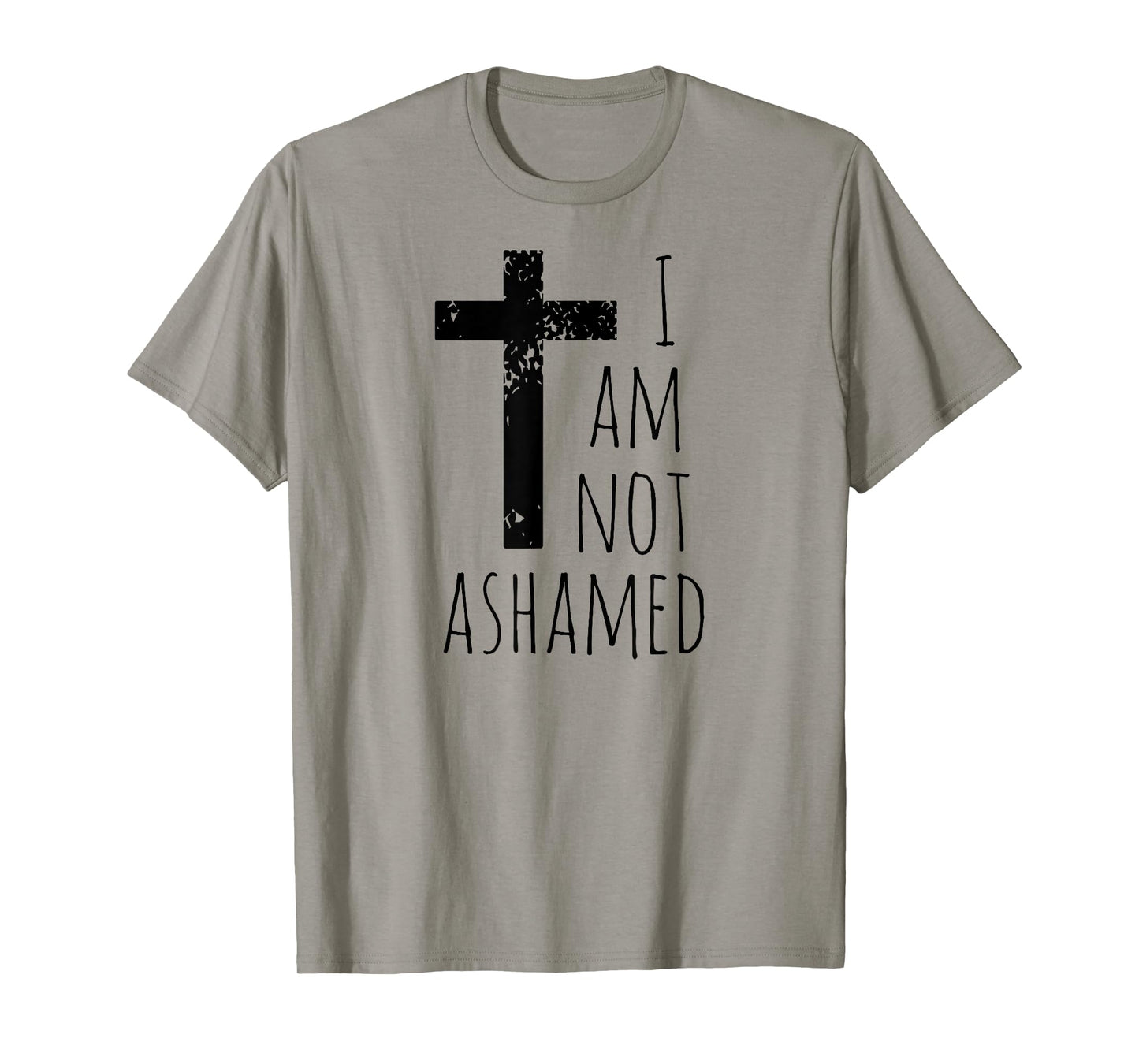 I am not ashamed - Big Red Cross - Gospel Christian Faith T-Shirt