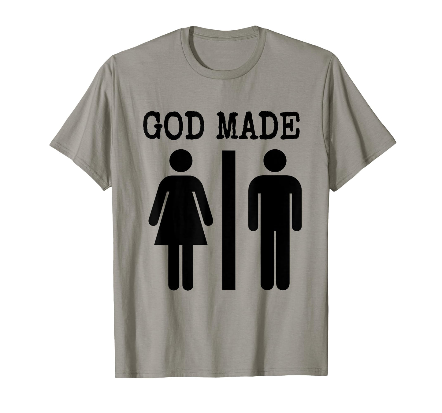 God Made Man and Woman Funny Save America T Shirt T-Shirt