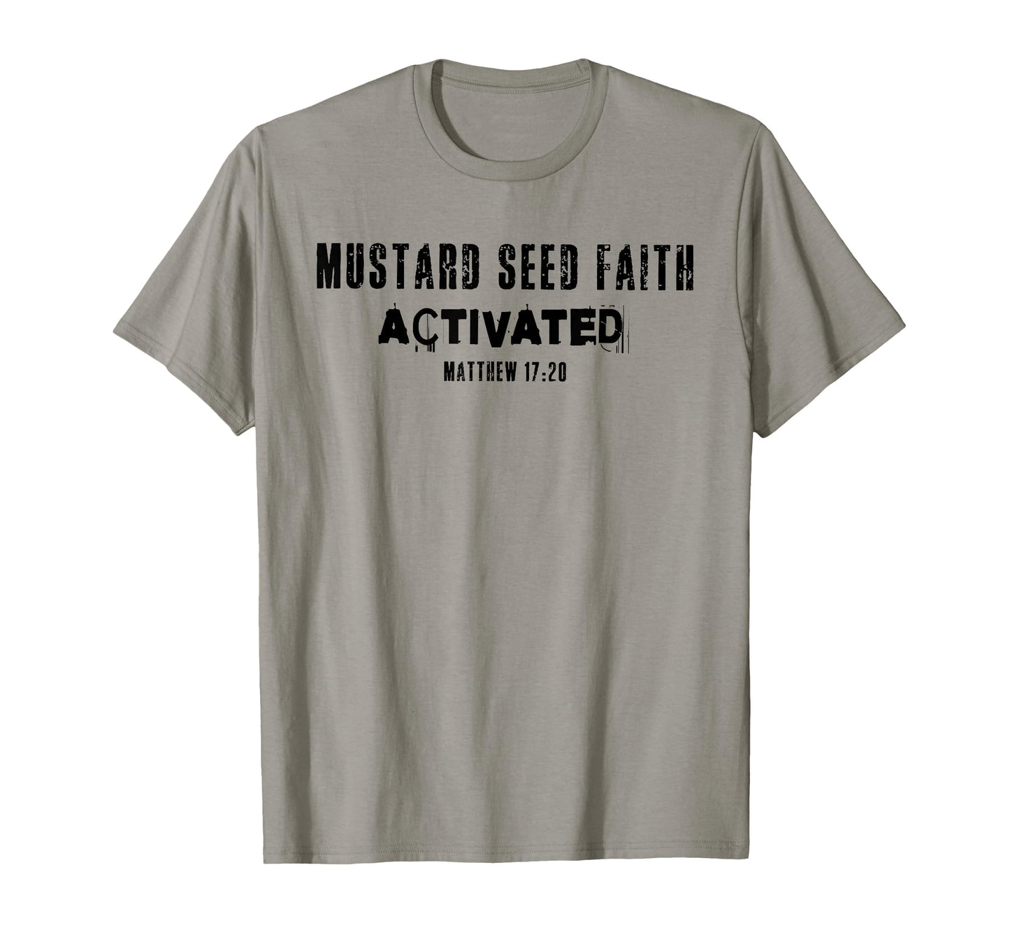 Mustard Faith Seed Activated Jesus Christian Bible Verse T-Shirt