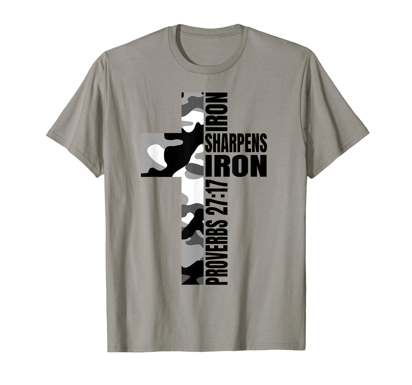 White Camo Iron Sharpens Iron Christian Verse Family Couples T-Shirt