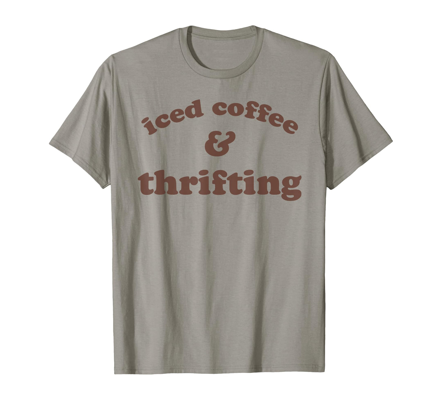iced coffee & thrifting funny design T-Shirt