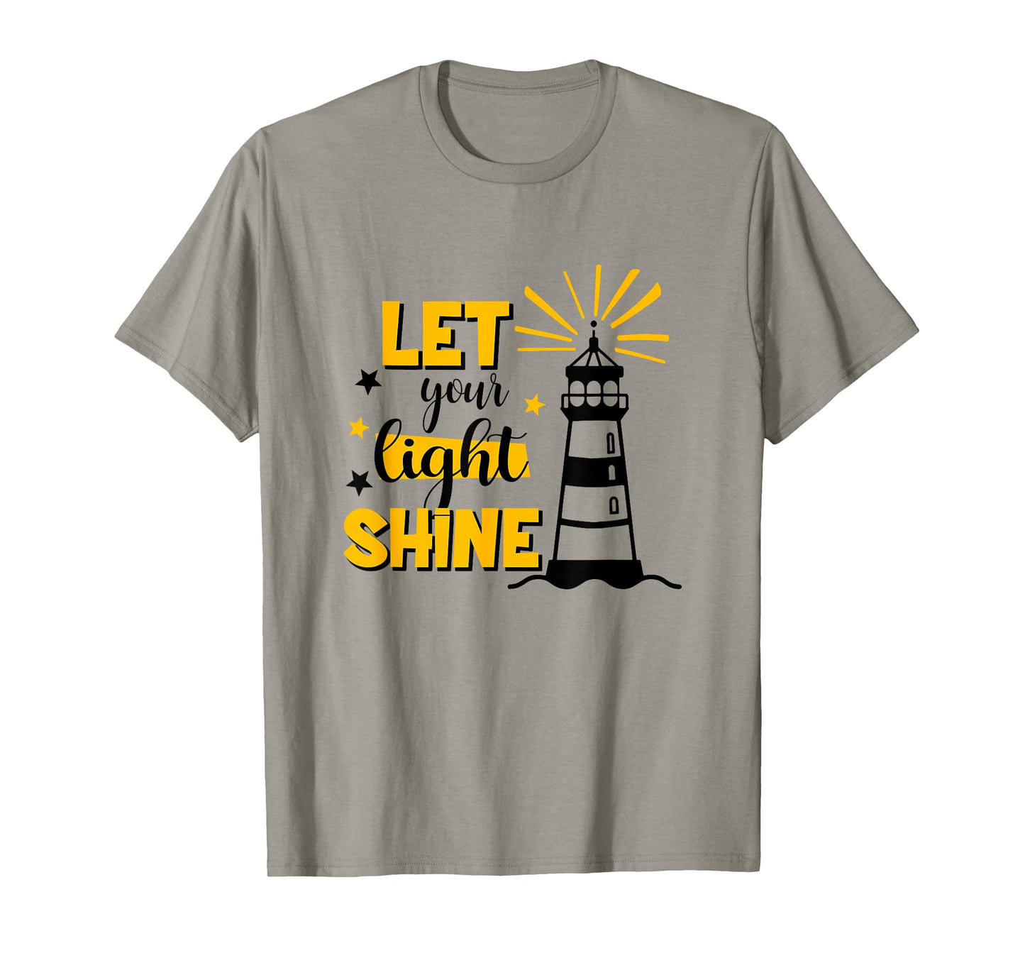 Let Your Light Shine Christian Faith Jesus God Lighthouse T-Shirt